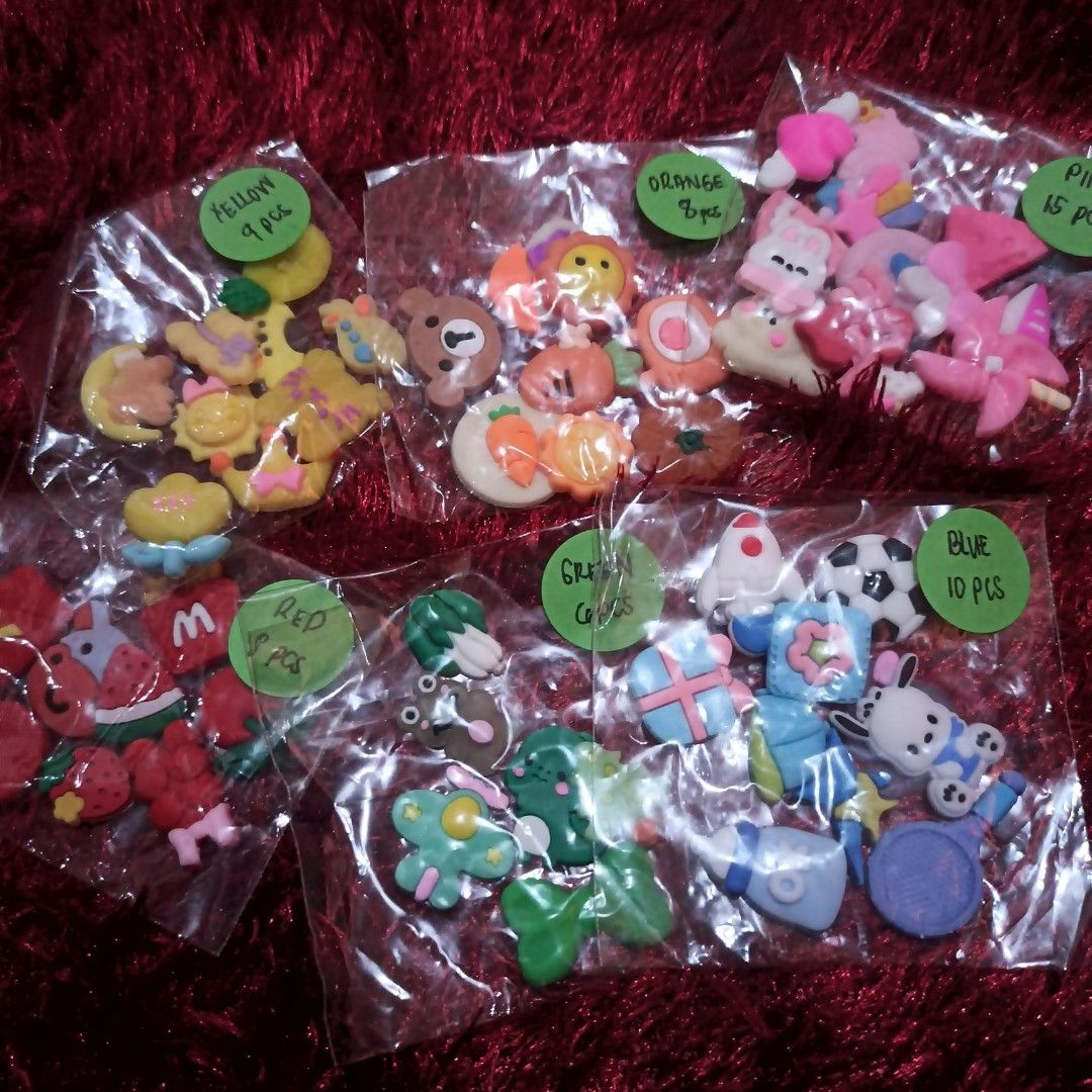 Small Assorted Colorful Soft Rubber PVC Embellishments (Category: Craft Supplies & Tools) located in Taguig. Submitted by oddlykawaiishop.ph (Listing ID 1421105942, Image 1). Description: 🎀 Please check photos and read description below: • Material: Soft Rubber PVC • Colors: Yellow (9 pcs), Red (8 pcs), Orange (8 pcs), Green (6 pcs), Blue (10 pcs), Pink (15 pcs) • FREE Gel Sticker 60 pcs. RFS: Sh0pee bought but the product title was wrong/mislea