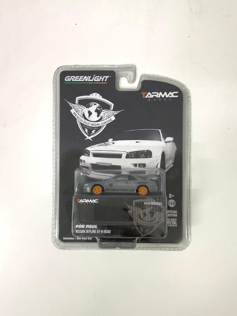 Tarmac Works Nissan Skyline GT-R (R34) Die-Cast Car, Hobbies & Toys ...