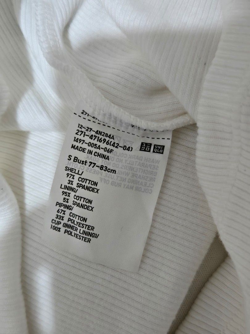 Uniqlo Ribbed Tank Top (Category: Sleeveless) located in Iloilo. Submitted by tcarchive (Listing ID 1421108107, Image 3). Description: Fits small-medium RFS: Decluttering.