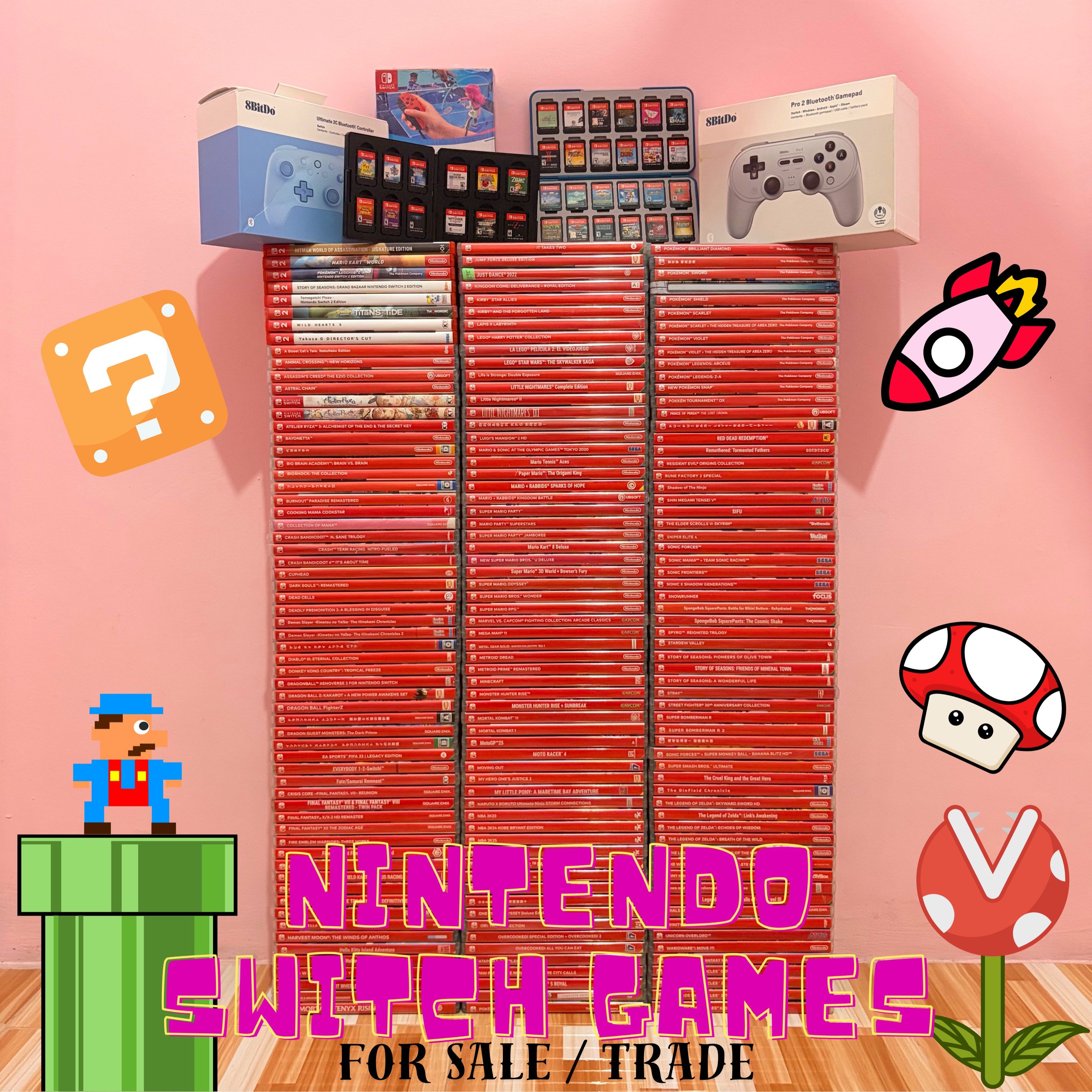 -UPDATED- Switch Games ~ 200+ Unique Titles - Physical Games - PRICES BELOW (Category: Nintendo) located in Caloocan City. Submitted by capsgaminghub (Listing ID 1389706238, Image 1). Description: ‼️FOR SALE/TRADE SWITCH GAMES 200+Titles ‼️ ‼️SHIPPING NATIONWIDE ‼️ ‼️MAKE READING A HABIT‼️ ‼️ONLY ACCEPTING TRADES IN OUR FAVOR ‼️ 𝐃𝐢𝐫𝐞𝐜𝐭 𝐦𝐞𝐬𝐬𝐚𝐠𝐞 𝐦𝐞 𝐚𝐭 👉🏻CAPs Gaming Hub👈🏻 Switch 2 Hitman World of Assassination 2300 Mario Kart Wo
