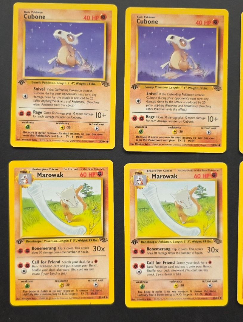 [Vintage 1st Edition] - Cubone #50, Marowak #39 & Golem #36 - Pokemon ...
