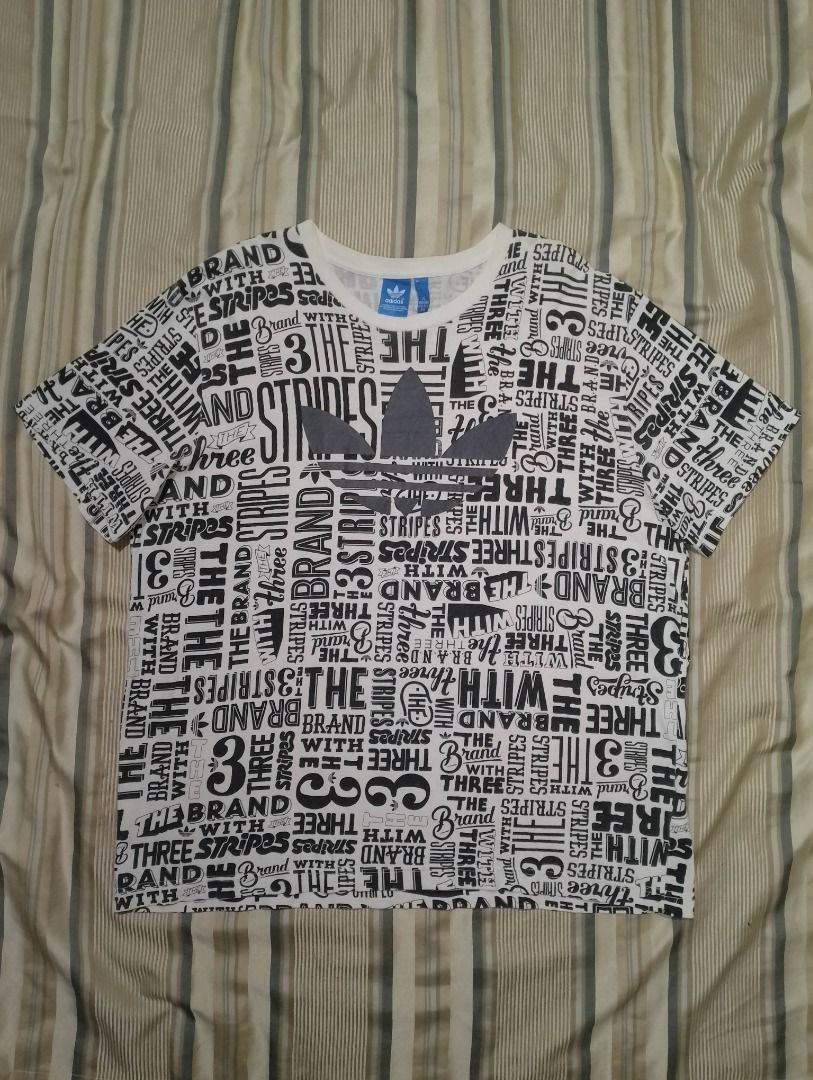 🏷️Adidas AOP tee (Category: Tshirts & Polo Shirts ) located in Caloocan City. Submitted by artofthreadph (Listing ID 1421275406, Image 1). Description: 🏷️Adidas AOP tee ⭐Size on tag: Extra Large ⭐Dimes: 24 x 28.5 ⭐Condition: Excellent ⭐Color rate: 9 pr better ⭐Concern/Issue: Need wash lang.