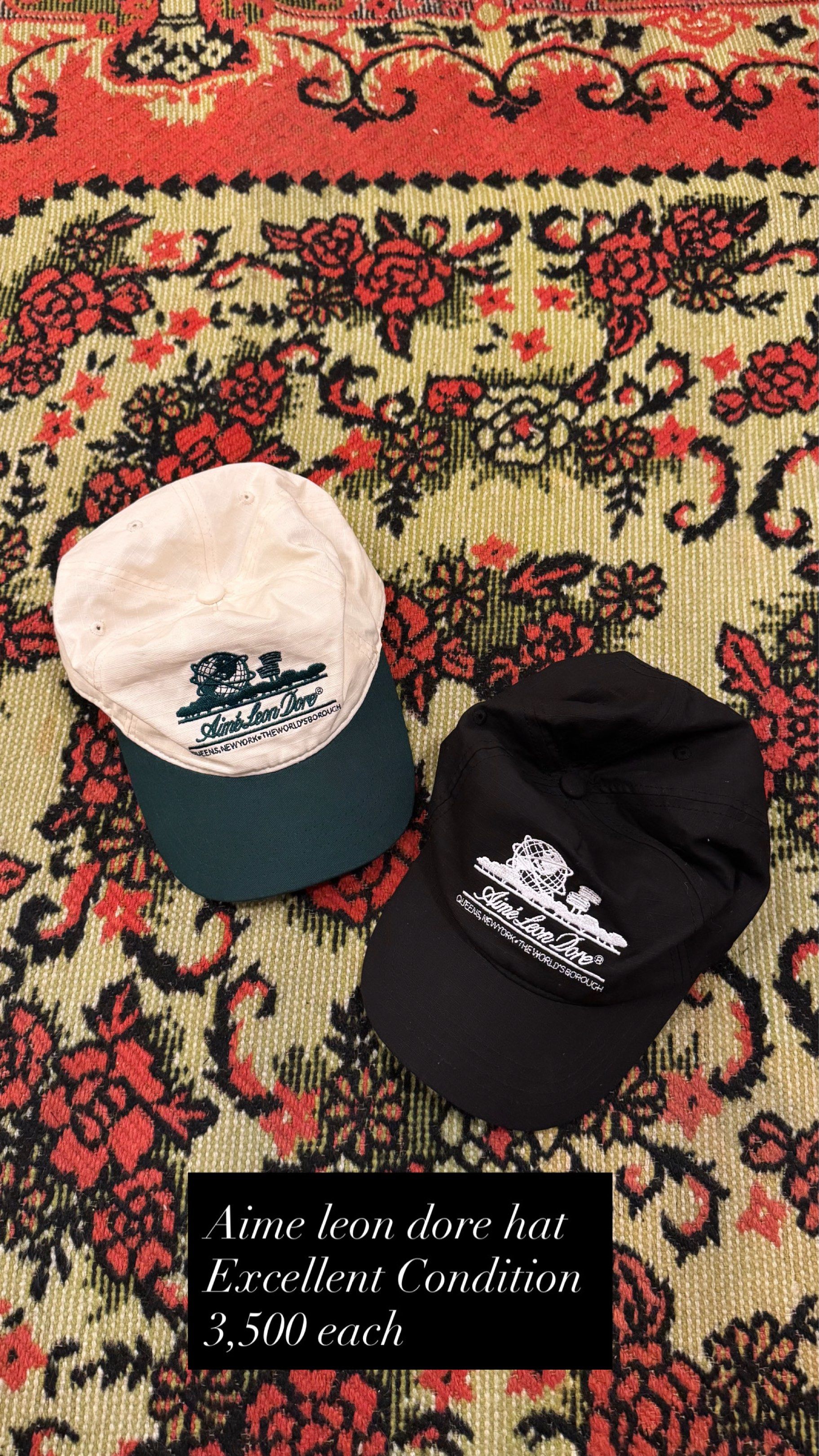 Aime Leon Dore Hat (Category: Caps & Hats) located in Manila. Submitted by wockesha (Listing ID 1421258272, Image 1). Description: Aime leon dore hat Excellent Condition 3,500 Each.