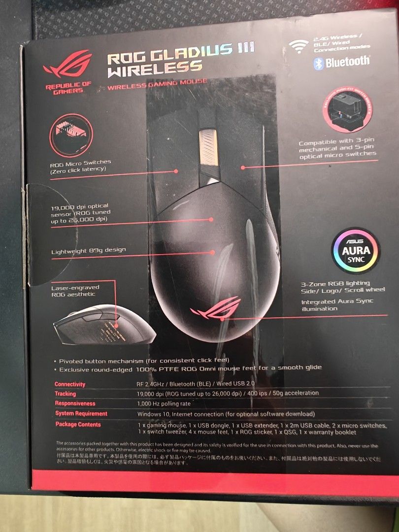 ASUS ROG Gladius III Wireless Gaming Mouse454962414334791681
