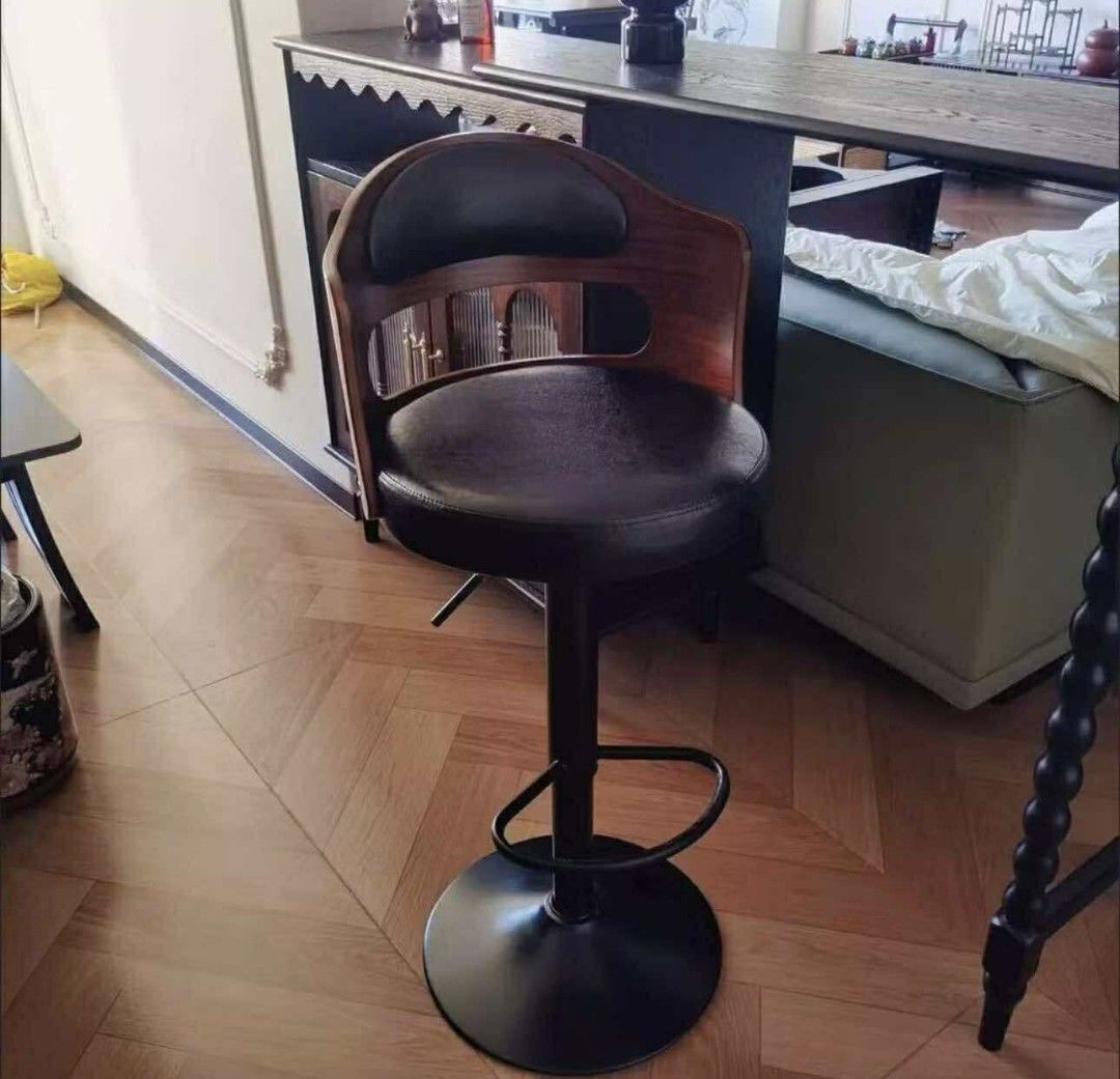 Bentwood Eames Style Leather Bar Chair (Category: Chairs) located in Makati City. Submitted by gineth24 (Listing ID 1421162939, Image 3). Description: Bentwood Eames Style Leather Bar Chair +Sf, may vary per location Pm for inquiries.