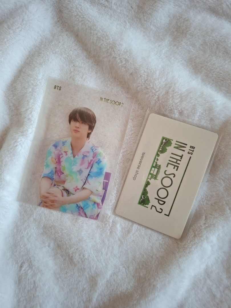 BTS In The Soop 2 Jin Photocard (Category: K-Wave Merchandise) located in Las Pinas. Submitted by meowmeownini (Listing ID 1421238075, Image 2). Description: - condition is good! no major flaws! :> - as a set loc: Las Piñas mop: gcash, maya, gotyme.