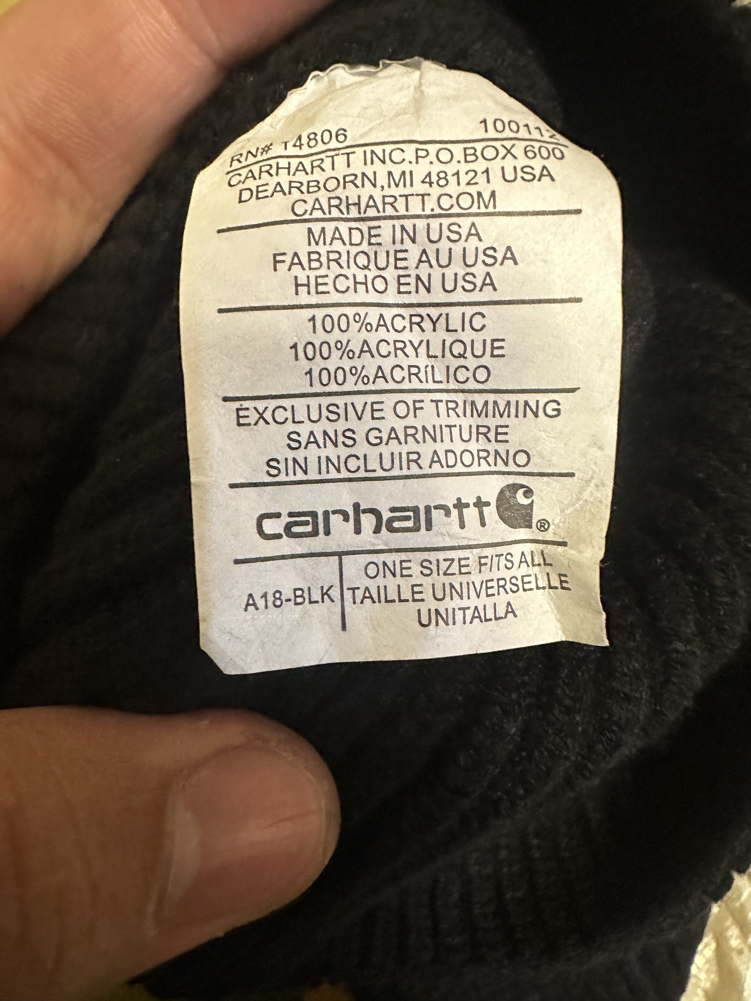 Carhartt A18-BLK Black balaclava (Category: Caps & Hats) located in Quezon City. Submitted by ALLGOOD_THRIFT (Listing ID 1421219717, Image 3). Description: Brandnew with hangtag .