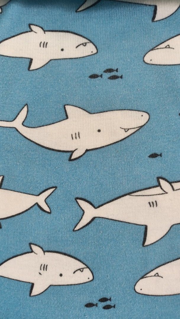 Carter's Shark Print Onesie 9M (Category: Babies & Kids Fashion) located in Quezon City. Submitted by _itsmemarie_ (Listing ID 1421190512, Image 3). Description: - Carter's onesie - Fun shark print - For babies aged 9 months - 100% cotton - Blue base color - White shark illustrations - Made in China.