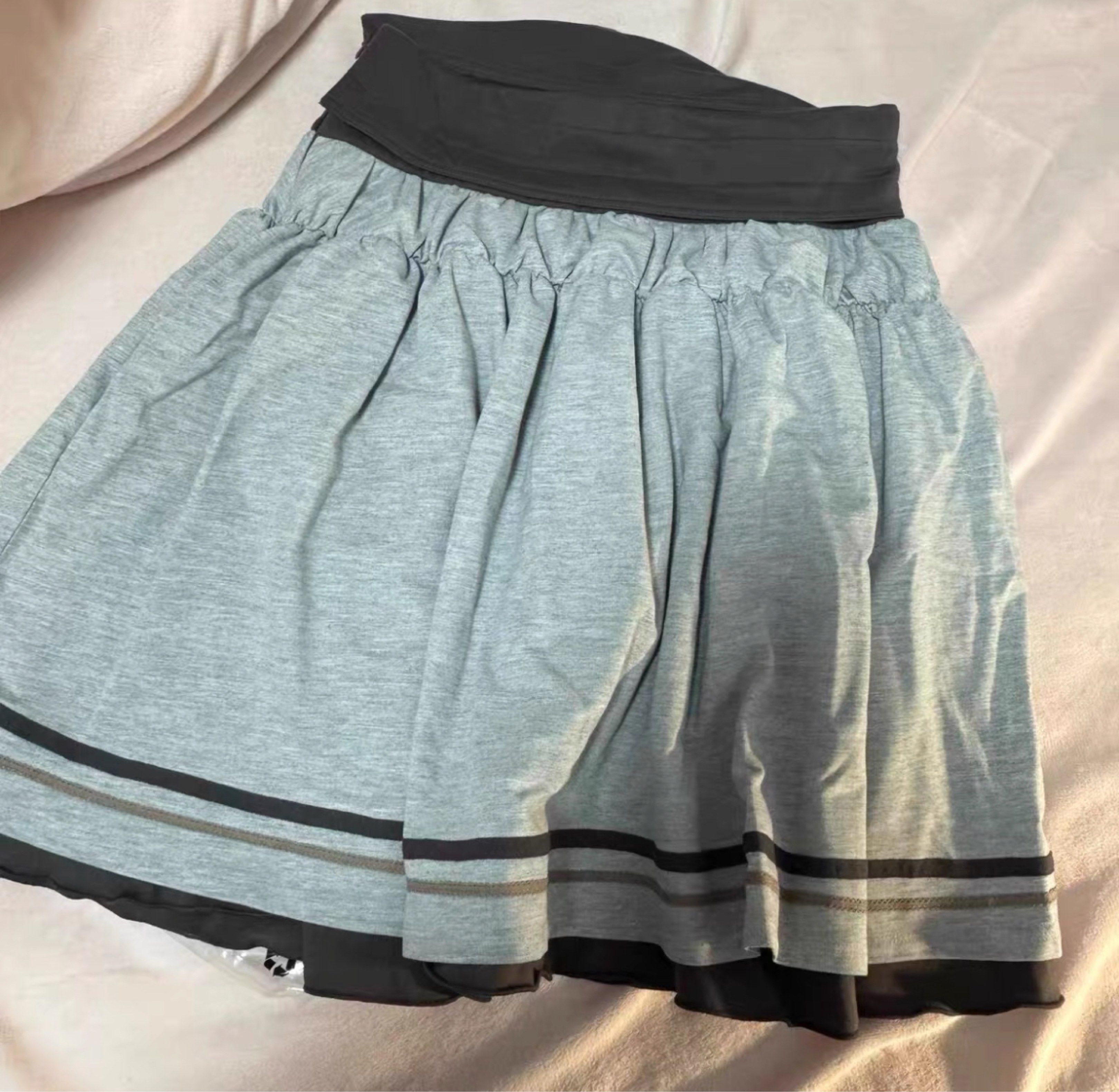 COYSEIO X BLYTHE FOLDING SHIRRING SKIRT MELANGE GREY - coyseio 