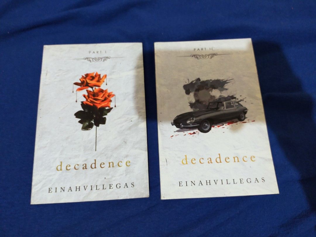 Decadence Parts 1 & 2 by Einah Villegas (Category: Storybooks) located in Manila. Submitted by tinmiranda_ (Listing ID 1421153742, Image 1). Description: MOP: GCASH MOD: lalamove and j&t Decadence part 1 and 2 Issue: may stamp nung name ko.