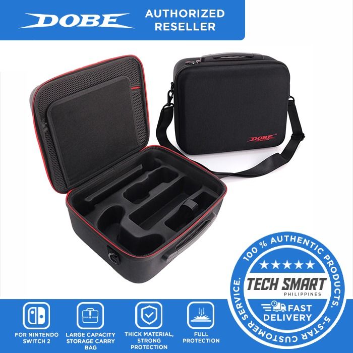 DOBE Deluxe Storage Case for Nintendo Switch 2 TNS-5179 (Category: Cases & Covers) located in Las Pinas. Submitted by techsmartph (Listing ID 1421128331, Image 1). Description: * The Dobe Deluxe Storage Case (TNS-5179) is designed to provide secure, organized, and portable protection for your Nintendo Switch 2 system and accessories. * Constructed with a durable, impact-resistant exterior, the case helps safeguard your console against drops, scra