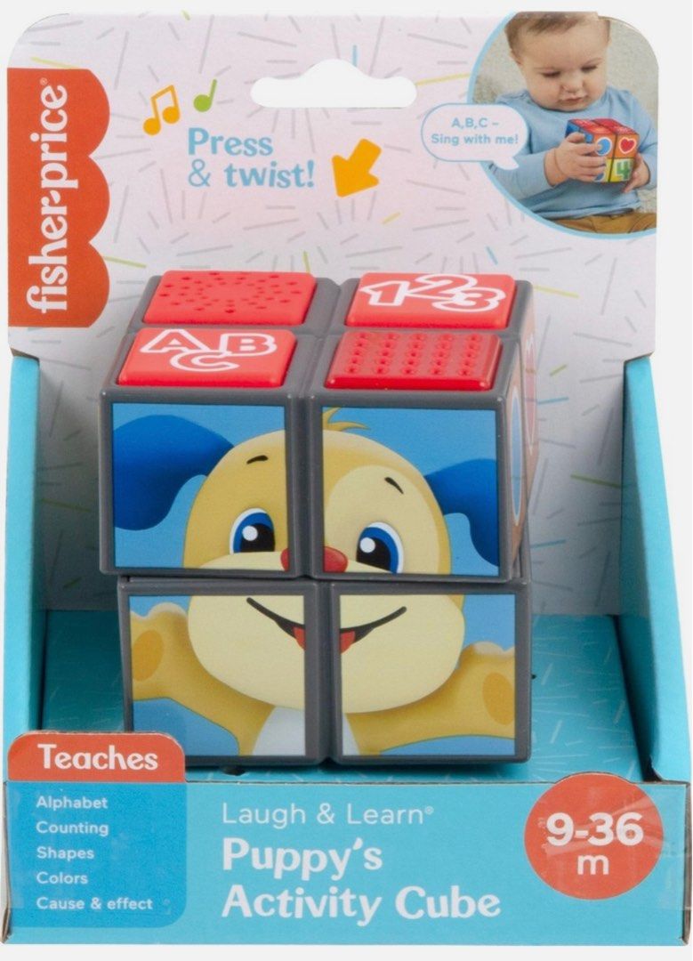 Fisher price laugh and learn Puppy’s activity cube (Category: Infant Playtime) located in Quezon City. Submitted by muffet9 (Listing ID 1421246097, Image 3). Description: Like new with box Working with lights and sounds Barely used- just opened given as gift, played once or twice only No flaws SRP: P1,199 The Laugh & Learn Puppy’s Activity Cube from Fisher-Price offers engaging play your baby will love to get their hands on. This retro-inspired a