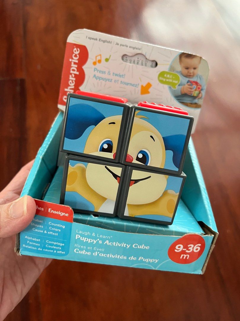 Fisher price laugh and learn Puppy’s activity cube (Category: Infant Playtime) located in Quezon City. Submitted by muffet9 (Listing ID 1421246097, Image 1). Description: Like new with box Working with lights and sounds Barely used- just opened given as gift, played once or twice only No flaws SRP: P1,199 The Laugh & Learn Puppy’s Activity Cube from Fisher-Price offers engaging play your baby will love to get their hands on. This retro-inspired a