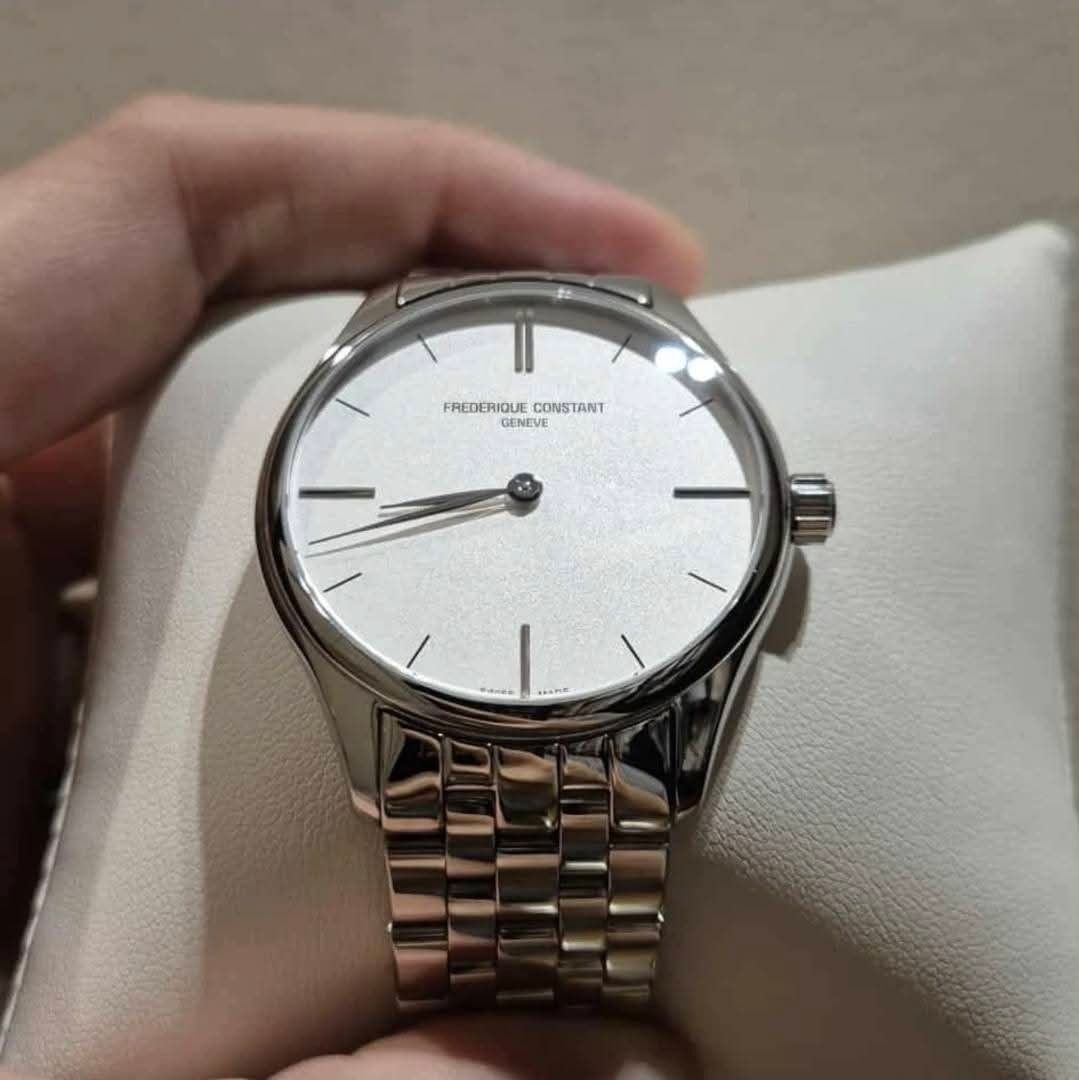 Frederique Constant Classic (Category: Luxury Watches) located in Makati City. Submitted by greydial (Listing ID 1421246825, Image 2). Description: For the collector that loves dress watches, clean dials and pure time. For sale: Frederique Constant Classic Slimline Size: 40mm Condition: BRAND NEW and COMPLETE with box and papers. Warranty until next year from Frederique Constant Philippines. Asking 50k.