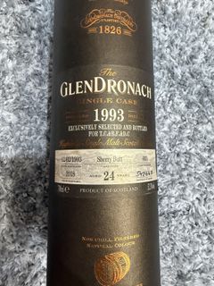 GlenDronach Single Cask 24 Year Old, Sherry Cask, 2018, 48.2% whisky bottle