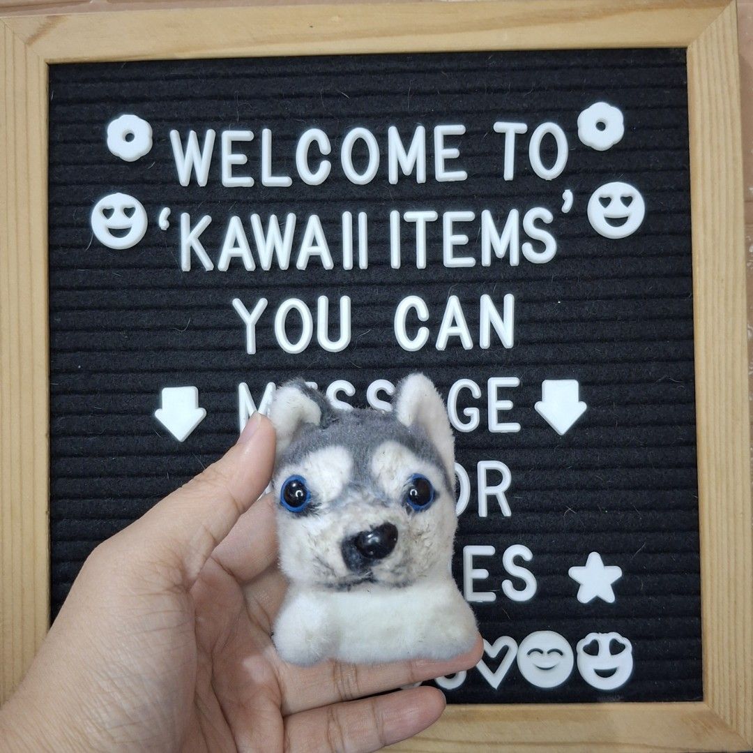 Husky Dog Mini Charm Plush Toy (Category: Plushies & Soft Toys) located in Bulacan. Submitted by kawaii_items_stuffed_toys (Listing ID 1421283781, Image 1). Description: Preloved From japan box Flaws (Stain) (Cut Etiketa) Husky Dog Mini Charm/Keychain Height 3inches/8cm Lenght 2inches/5cm Width 4inches/10cm Just message me if you ever want to see more pictures of the item, I'm more than glad to assist you. 📌Location: San Jose Del Monte Bulacan, 
