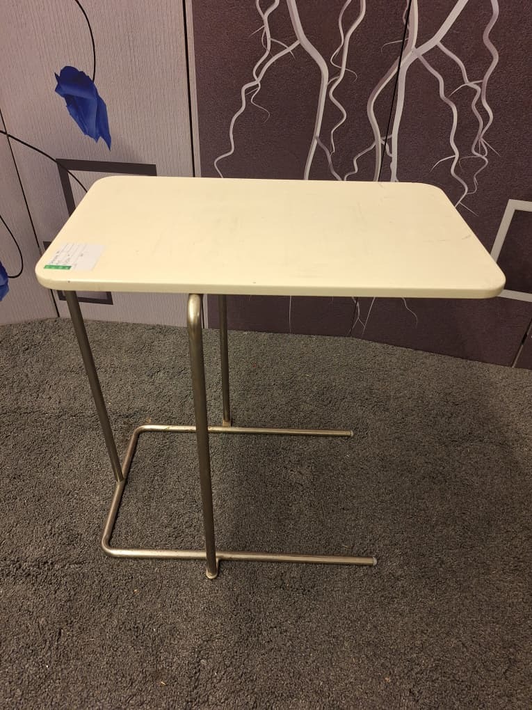 Ikea White Wooden And Metal Side Table | Meja Sisi Kayu dan Logam Putih ...