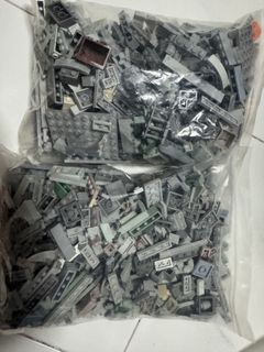 100x NEW Dark Bluish Gray Bricks (1x2) - 3004 Compatible Bulk Building Blocks