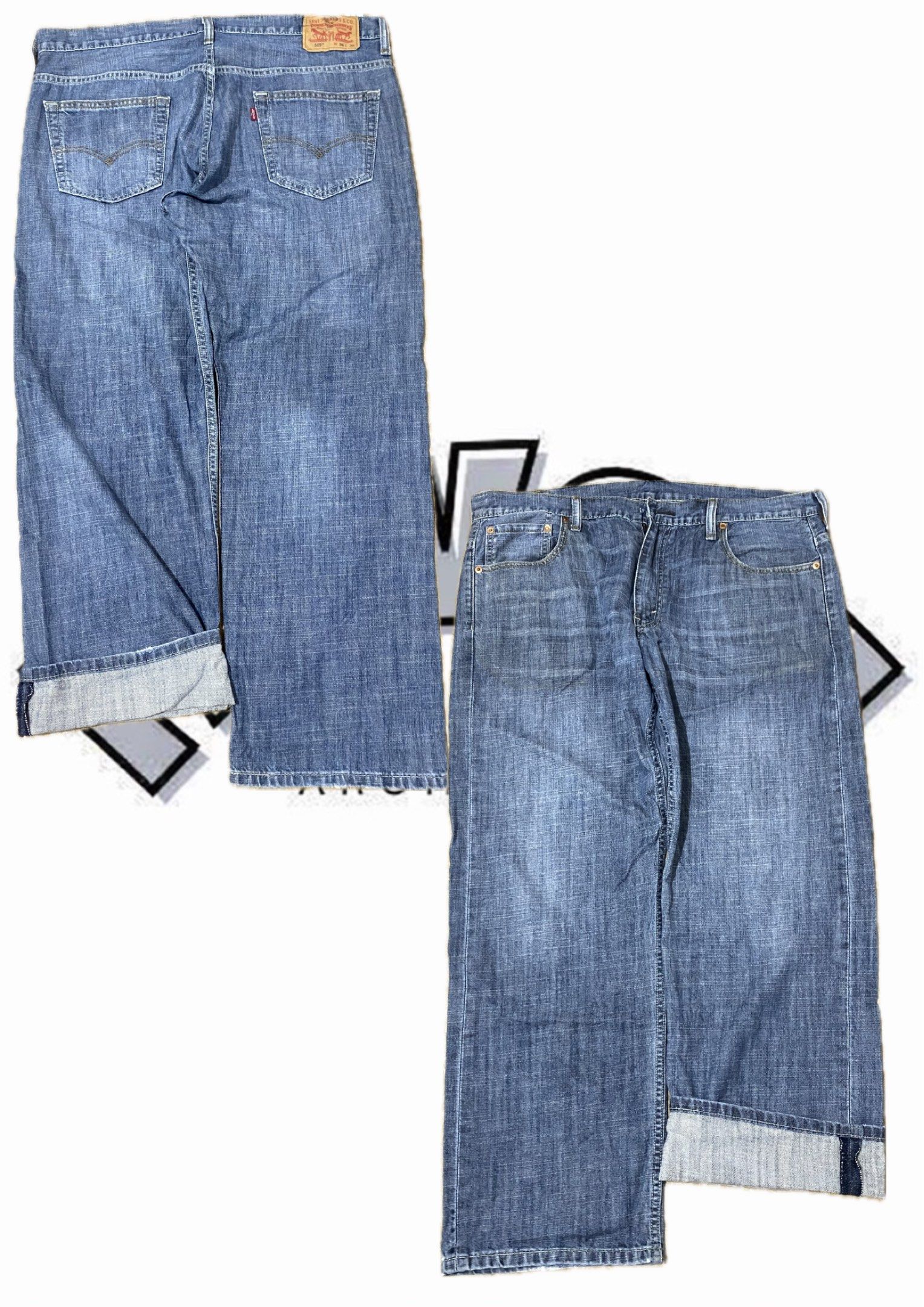 Levi's 550 Relaxed Fit Jeans (Category: Jeans) located in Naga. Submitted by revonarch1ves.z (Listing ID 1421227164, Image 1). Description: - Levi's 550 jeans - Relaxed fit - Light blue wash - Straight leg - Classic five-pocket design - Button and zipper closure - Folded cuffs - Perfect for everyday wear -40/42/10 dimes.