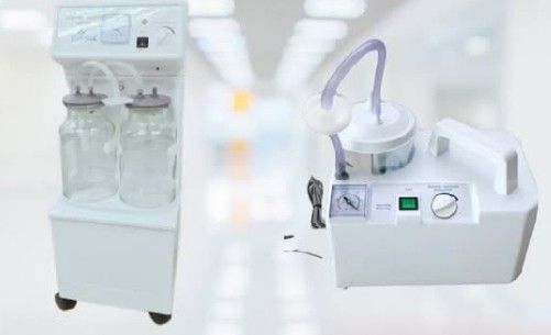 Medical Suction Machine primaplus (Category: Medical Supplies & Tools) located in Manila. Submitted by joy63057743416 (Listing ID 1421122178, Image 1). Description: Medical suction machine features two collection jars and a separate suction unit. The unit has a gauge, power button, and a control knob. It includes a handle for easy transport..