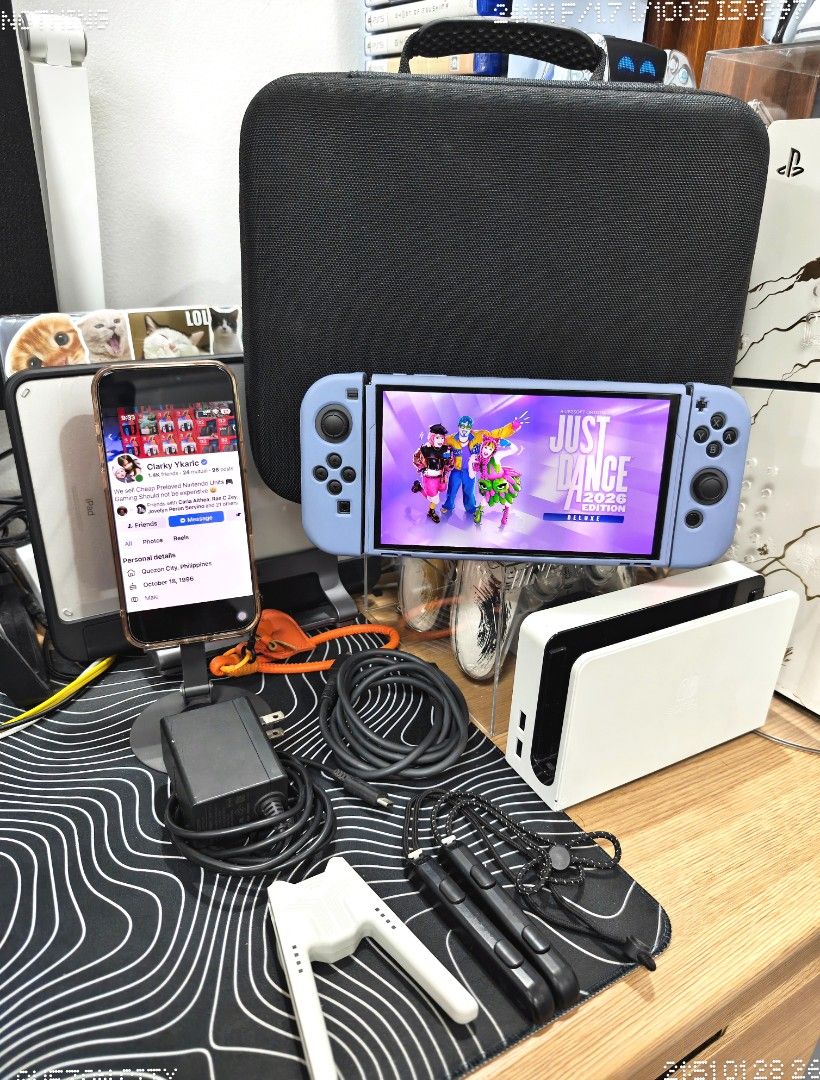 Nintendo Switch OLED with Free Games (Category: Nintendo) located in Manila. Submitted by nswitchgear (Listing ID 1421237011, Image 2). Description: Nintendo Switch OLED with Free Games ₱11,499 FREE acess to my Paid games Legit purchase not Jailbreak. Used item but in Good/Best condition Can give 7 Days personal Warranty for peace of mind. -Doon po tayo sa kaya tayong issupport, dont settle for less. Comes w/ Complete Package w/ rep joycon (Trave