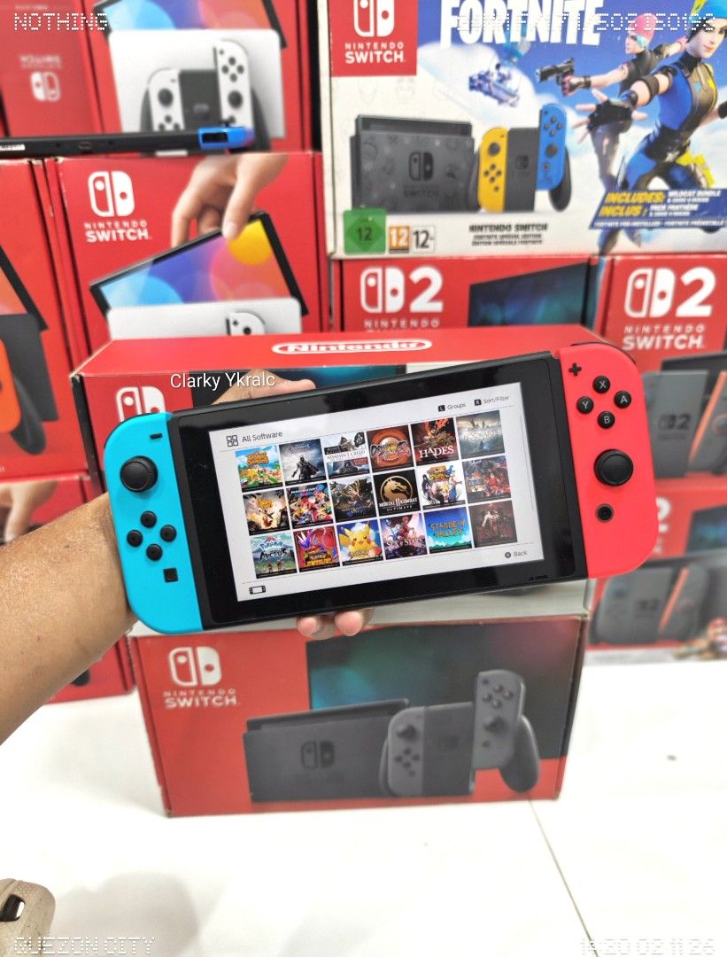 Nintendo Switch V2 with Free Games (Category: Nintendo) located in Manila. Submitted by nswitchgear (Listing ID 1421181340, Image 3). Description: Nintendo Switch V1 & V2 with Free Games V2 Fortnite Edition(Rare)- 9,999 V2- 8,999 V1-7,999 FREE acess to my Paid games Legit purchase not Jailbreak. Used item but in Good/Best condition Can give 7 Days personal Warranty for peace of mind. -Doon po tayo sa kaya tayong issupport, dont settle for less. C