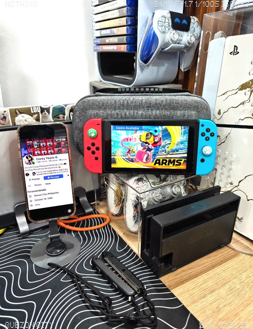 Nintendo Switch V2 with Free Games (Category: Nintendo) located in Manila. Submitted by nswitchgear (Listing ID 1421238791, Image 2). Description: Nintendo Switch V2 with Free Games 7,499 FREE acess to my Paid games Legit purchase not Jailbreak. Used item but in Good/Best condition Can give 7 Days personal Warranty for peace of mind. -Doon po tayo sa kaya tayong issupport, dont settle for less. Comes with Case , dock and straps only Any of my Dig