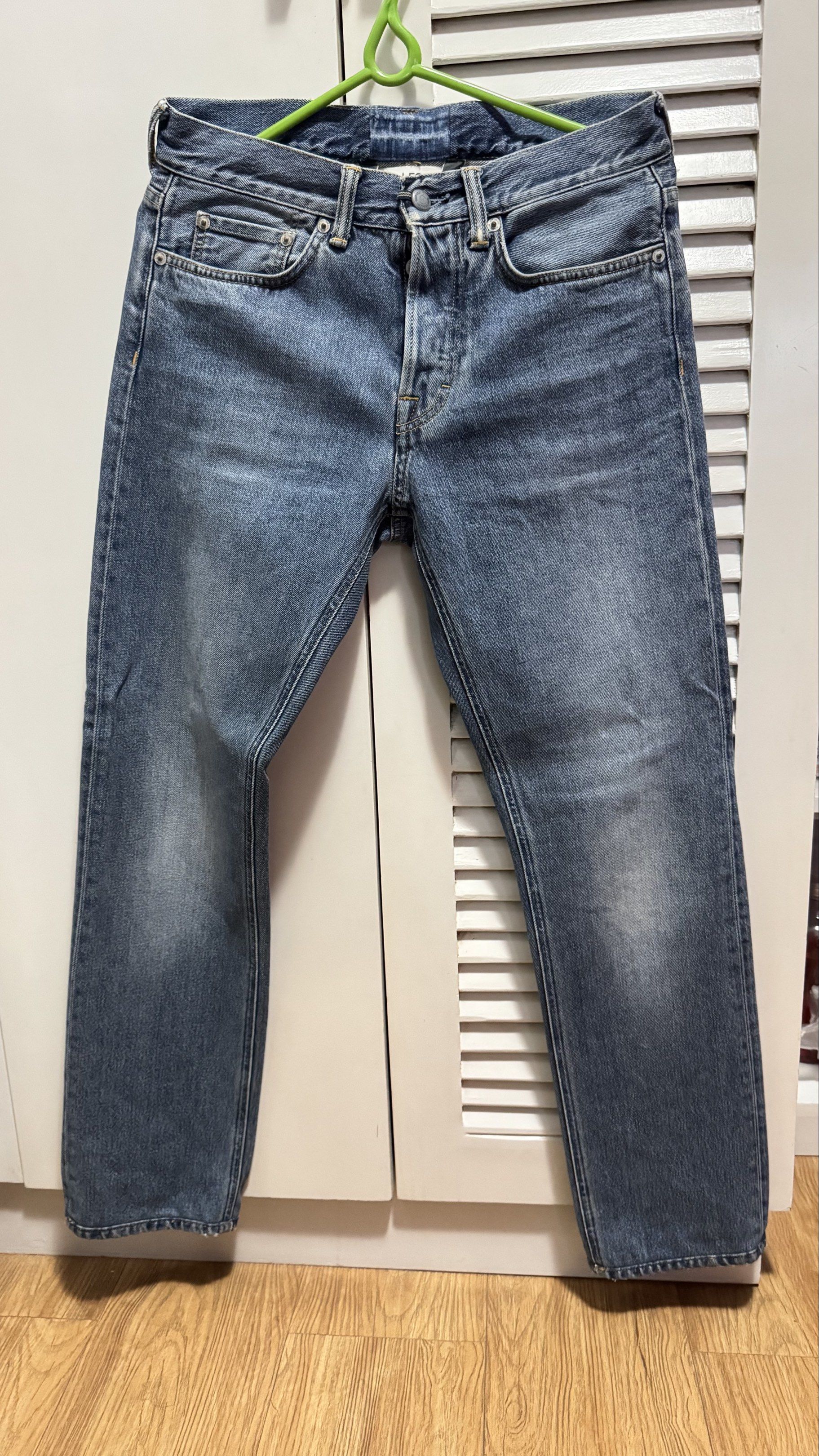 Our Legacy First Cut Denim Jeans (Category: Jeans) located in Quezon City. Submitted by curatedbyenzo (Listing ID 1421238851, Image 1). Description: The silhouette fits like a Levi’s 501 In very good condition Waist: 29’in Overall length: 39’in Rise: 10’in Thigh: 10’in Leg opening: 7’in.