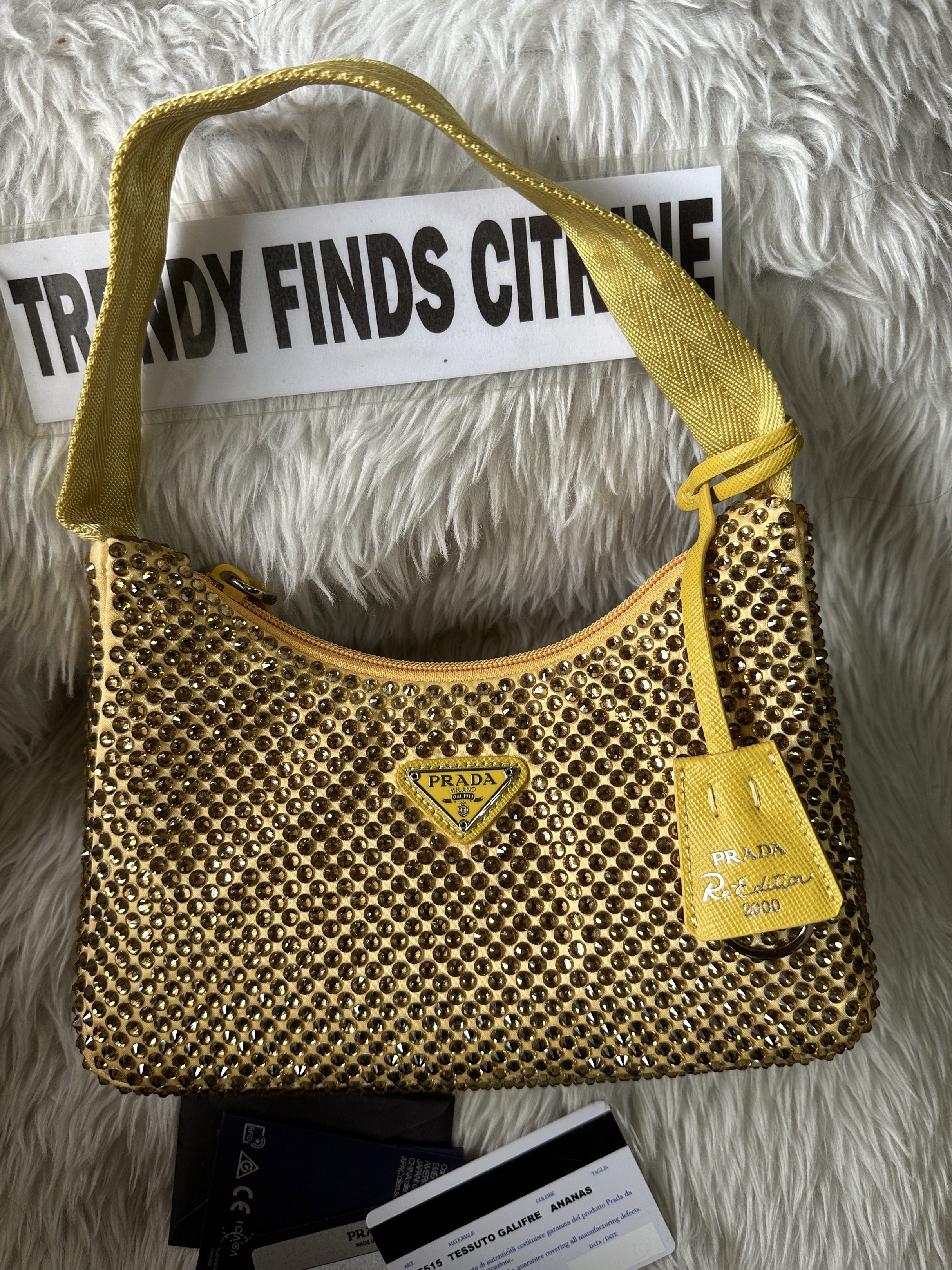🇯🇵Prada Re-Edition 2000 Crystal Mini Bag (Category: Luxury Bags & Wallets) located in Manila. Submitted by trendyfindscitrine (Listing ID 1421214114, Image 1). Description: - Prada Re-Edition 2000 Mini Bag - Crystal embellished Pay upon pick up lalamove .
