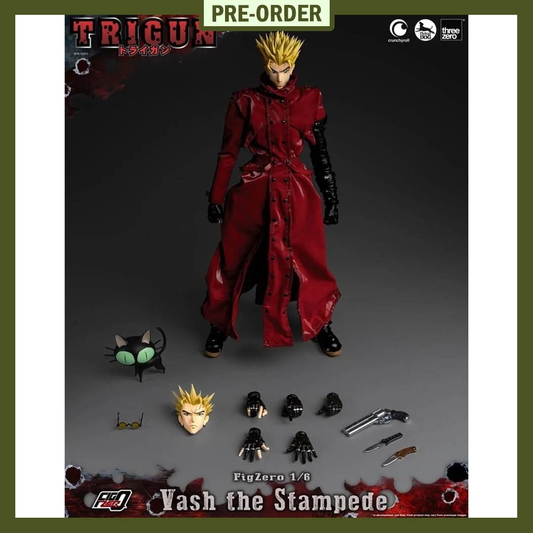 PRE-ORDER!! TRIGUN - FigZero 1/6 Vash the Stampede (Category: Figurines & Statues) located in Quezon City. Submitted by figsnkits (Listing ID 1421267777, Image 1). Description: PRE-ORDER!! Threezero: TRIGUN - FigZero 1/6 Vash the Stampede Pre-order price: Php 8,420 Min. DP: Php 2,100 (new) Php 1,500 (return customers) SRP: Php 9,350 Deadline: Apr 06, 2026 or until PO slots are full Estimated Time of Arrival: Q1 2027 (ESTIMATE ONLY: can change wit