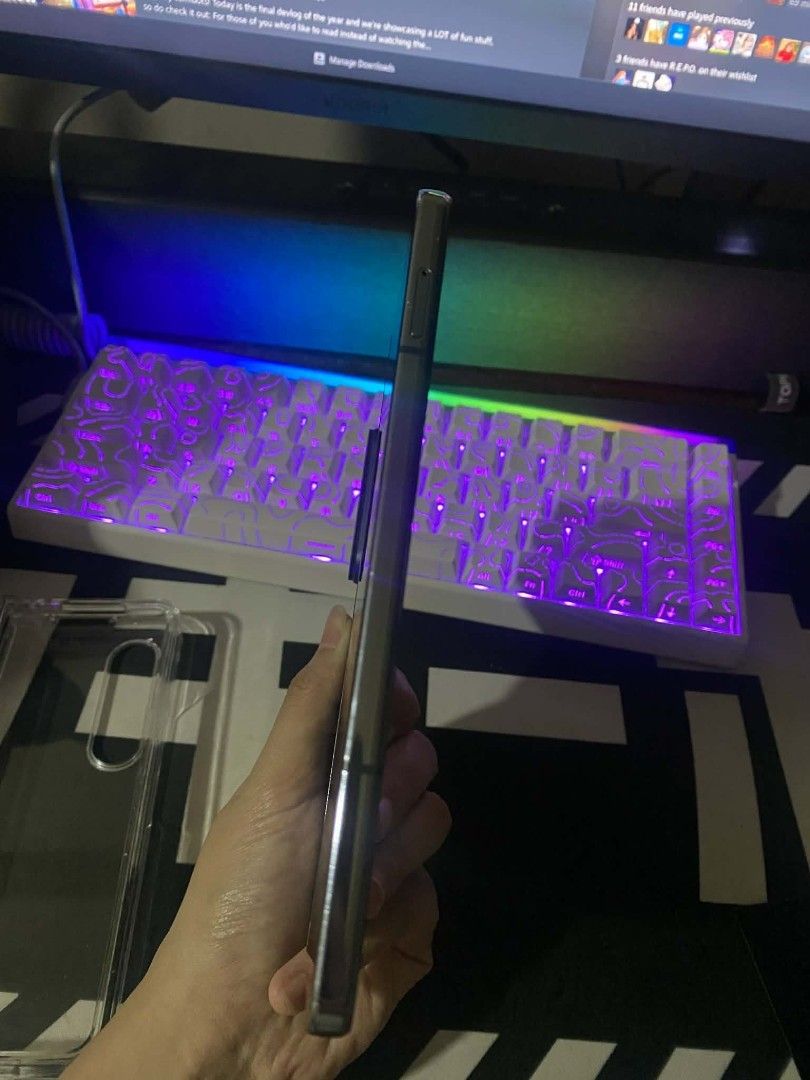 Samsung Galaxy Z Fold 4 (Category: Samsung) located in Manila. Submitted by summerstyled (Listing ID 1421186213, Image 2). Description: - Samsung Galaxy Z Fold 4 - Blue color - Foldable screen - Triple camera setup with dslr - Includes spen -dual sim smart 1st sim, 2nd sim FU -lady owned -can be used as a tablet, computer all in one -open for swap or sale.