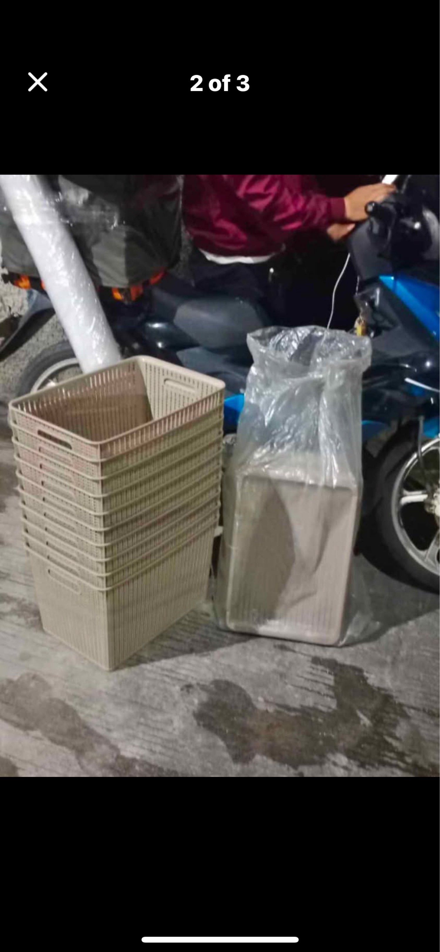 Stackable Storage Box with Lid 35Liters (Category: Storage Boxes & Baskets) located in Caloocan City. Submitted by brightdeer.83db1b (Listing ID 1421148307, Image 2). Description: - Durable stackable storage basket - Includes a lid - Neutral color - Versatile for home or office use - Maximizes storage efficiency.