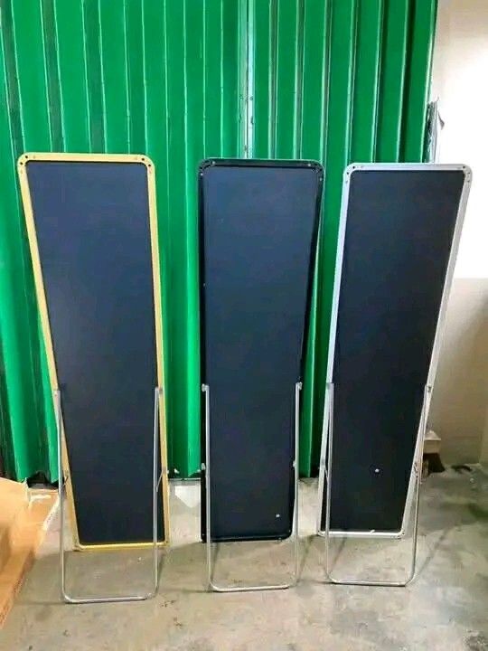Standing Floor Mirror with Metal Frame (Category: Mirrors) located in Manila. Submitted by zainabonlineshop (Listing ID 1421135687, Image 2). Description: - Full-length floor mirror - Sleek metal frame - Available colors: black, white - Sturdy stand for stability - Ideal for bedrooms and dressing rooms.