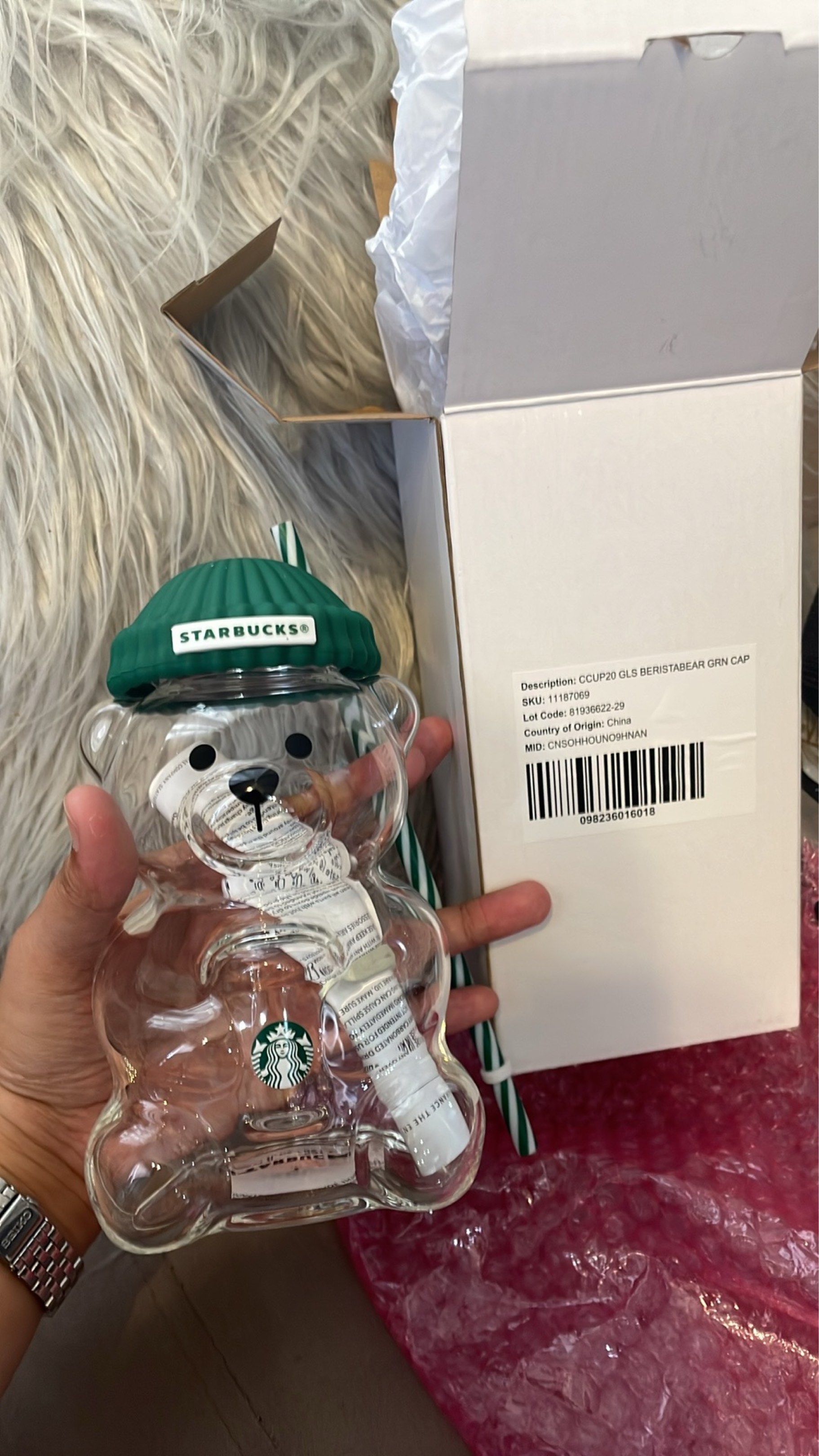 Starbucks Bearista Cold Glass Cup (Category: Water Bottles & Tumblers) located in Calamba. Submitted by christy_4 (Listing ID 1421228135, Image 1). Description: Last stock!!! Bought in SG.