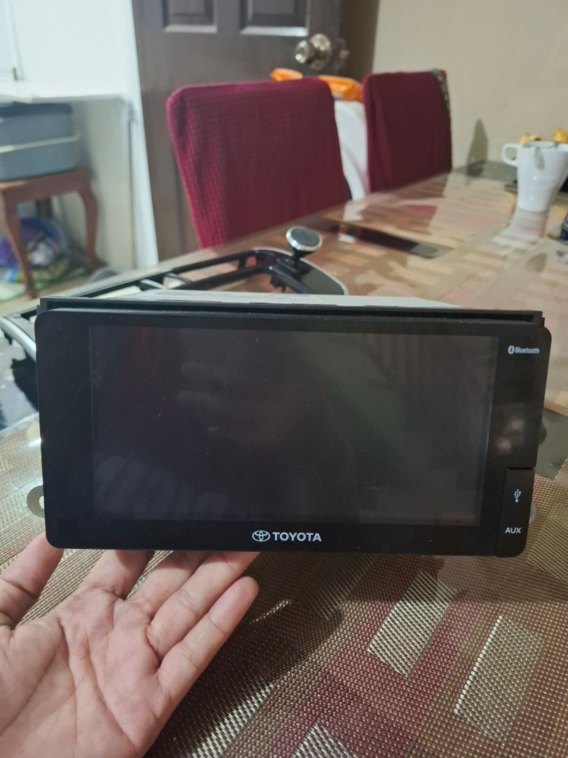 TOYOTA RUSH TOUCHSCREEN HEAD UNIT WITH PANEL (Category: Audio, Video, Alarm and other Electronic Accessories) located in Marikina City. Submitted by maderconsee (Listing ID 1421157453, Image 1). Description: RFS: upgrade Original Toyota Rush touch screen head unit with panel. Made by Panasonic REF NO.: CV-CT68A0PT MODEL NO.: 86121-YZA12 Compatible with Toyota Rush (2018-2022) and may fit other Toyota models like Vios, Avanza, Wigo and Veloz with 