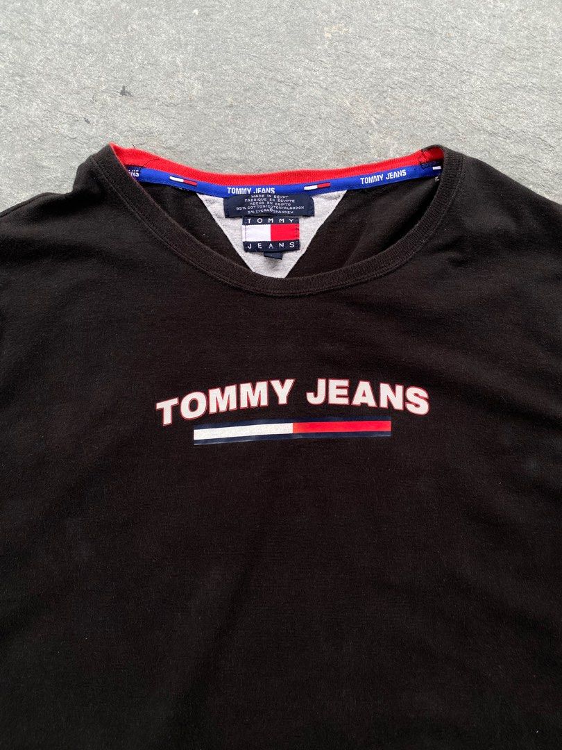 Vintage 90s Tommy Jeans Sweatshirt (Category: Coats, Jackets and Outerwear) located in Lubao. Submitted by bbyfleece (Listing ID 1421232072, Image 2). Description: Vintage 90s Tommy Jeans Sweatshirt L on tag 23 W 29 L.