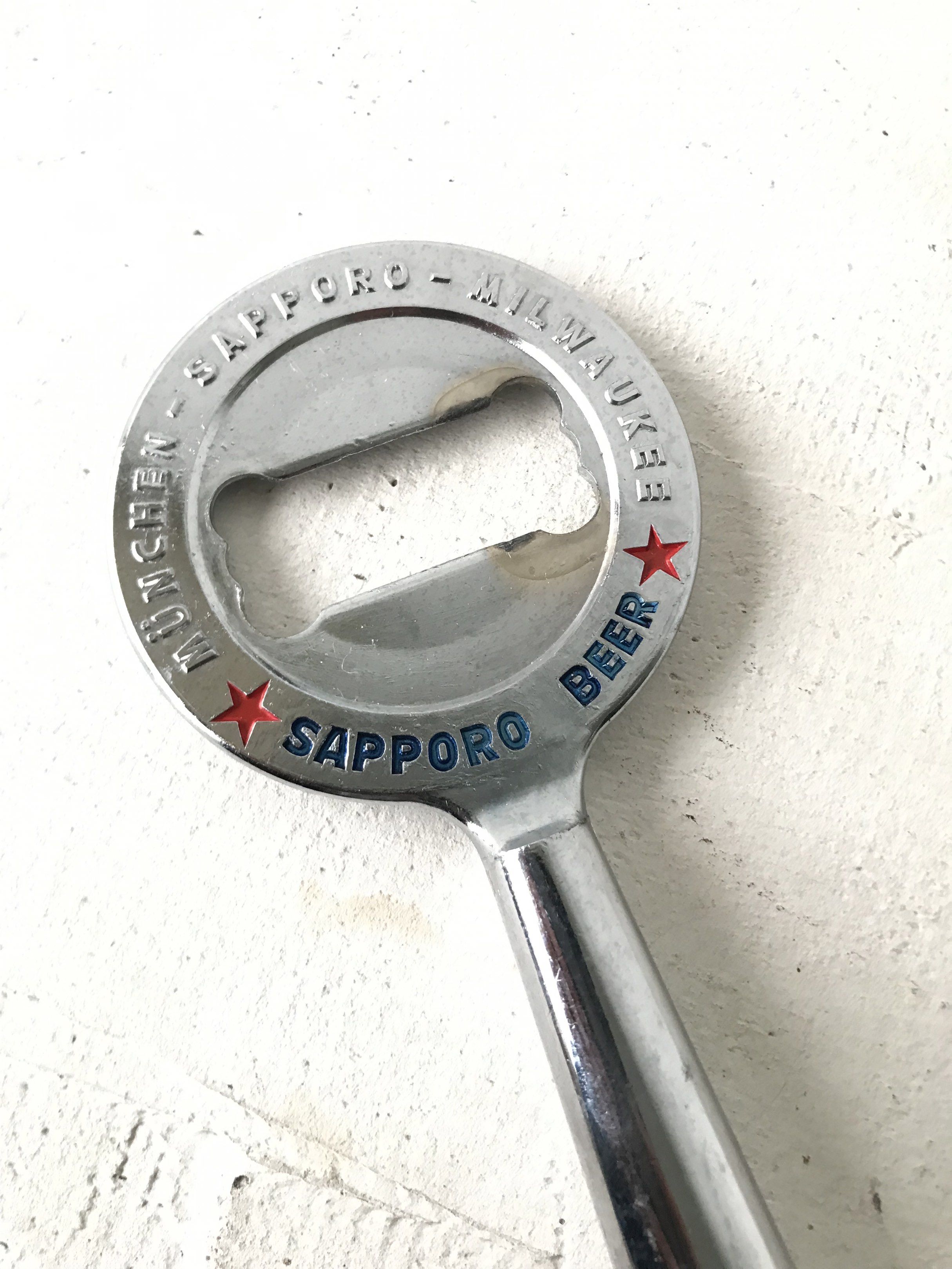 Vintage Sapporo Bottle Opener (Category: Other Kitchenware & Tableware) located in Cainta. Submitted by anik_anik_manila (Listing ID 1421212096, Image 2). Description: • Vintage Sapporo Bottle opener • Made in Japan marking • Heavy metal material • eBay price: $45 (₱2,600) • RFS: Decluttering Price: ₱350 +sf .