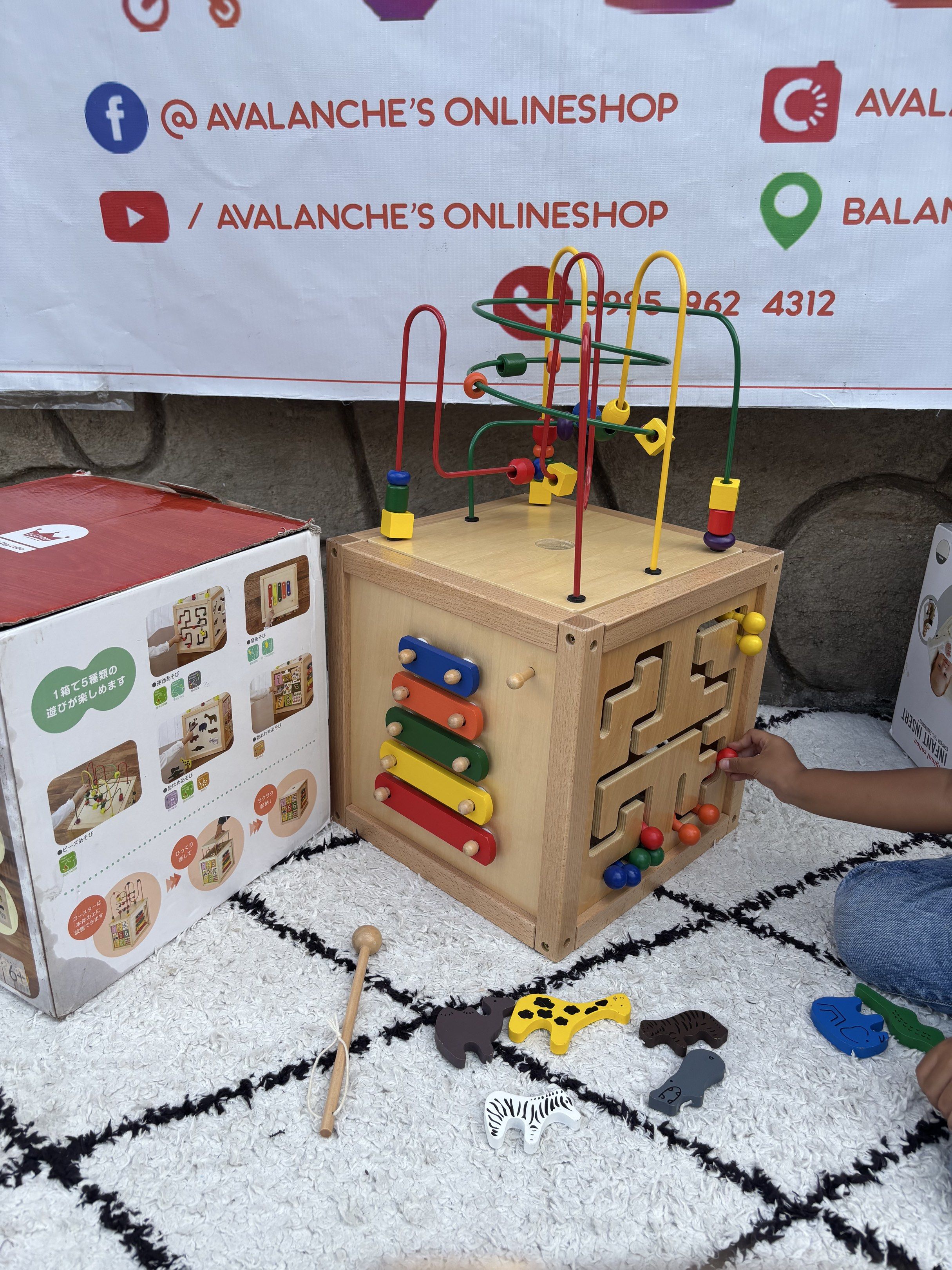 Wooden Activity Cube educational (Category: Infant Playtime) located in Manila. Submitted by avalanchesonlineshopmainacount (Listing ID 1421238264, Image 3). Description: .
