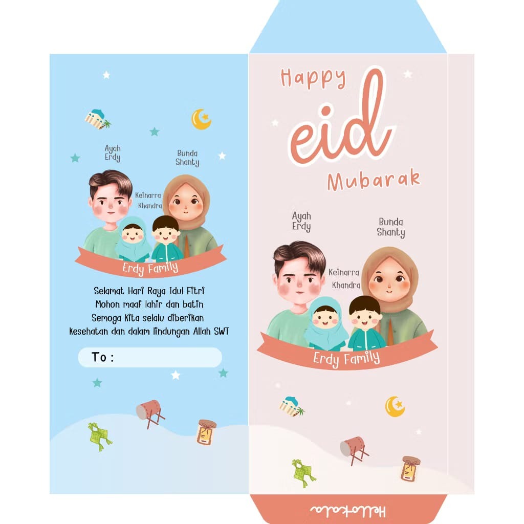 10 PCS Customized envelope customized raya envelope customized hari ...