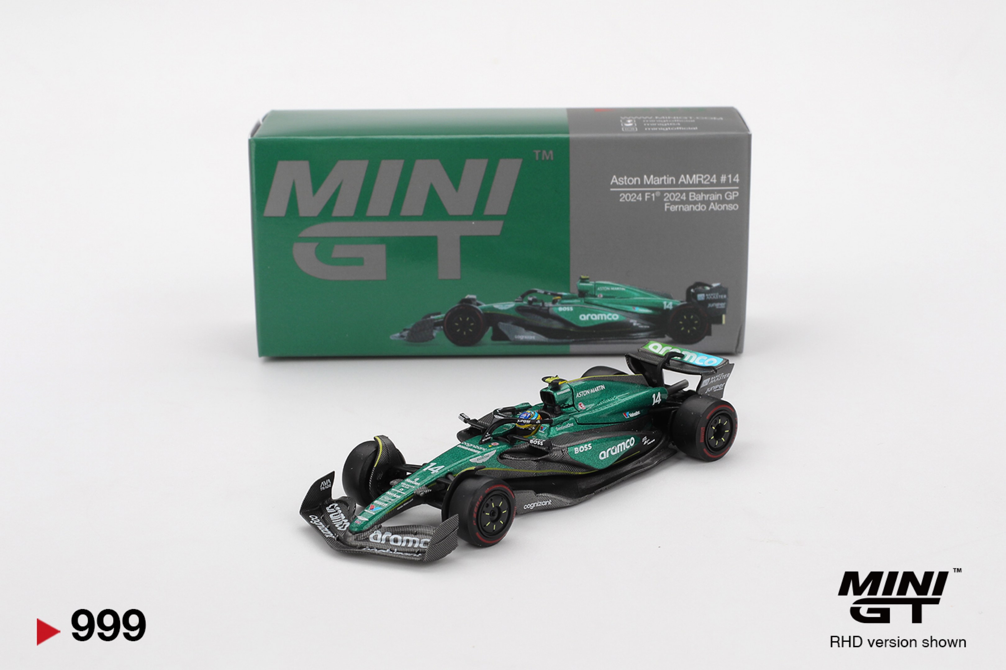 [ Box Version ] 1/64 Mini GT 999 Aston Martin AMR24 #14 Fernando Alonso ...