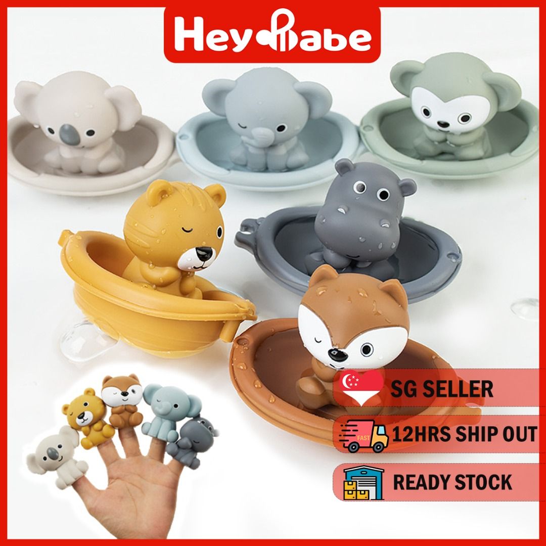 AquaVenture Safari Animal Stacking Bath Toy Set | Floating Boats ...