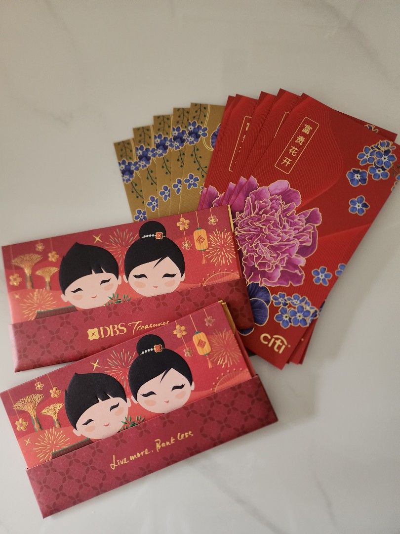Assorted Red Packets - DBS, Citi, Hobbies & Toys, Stationery & Craft ...