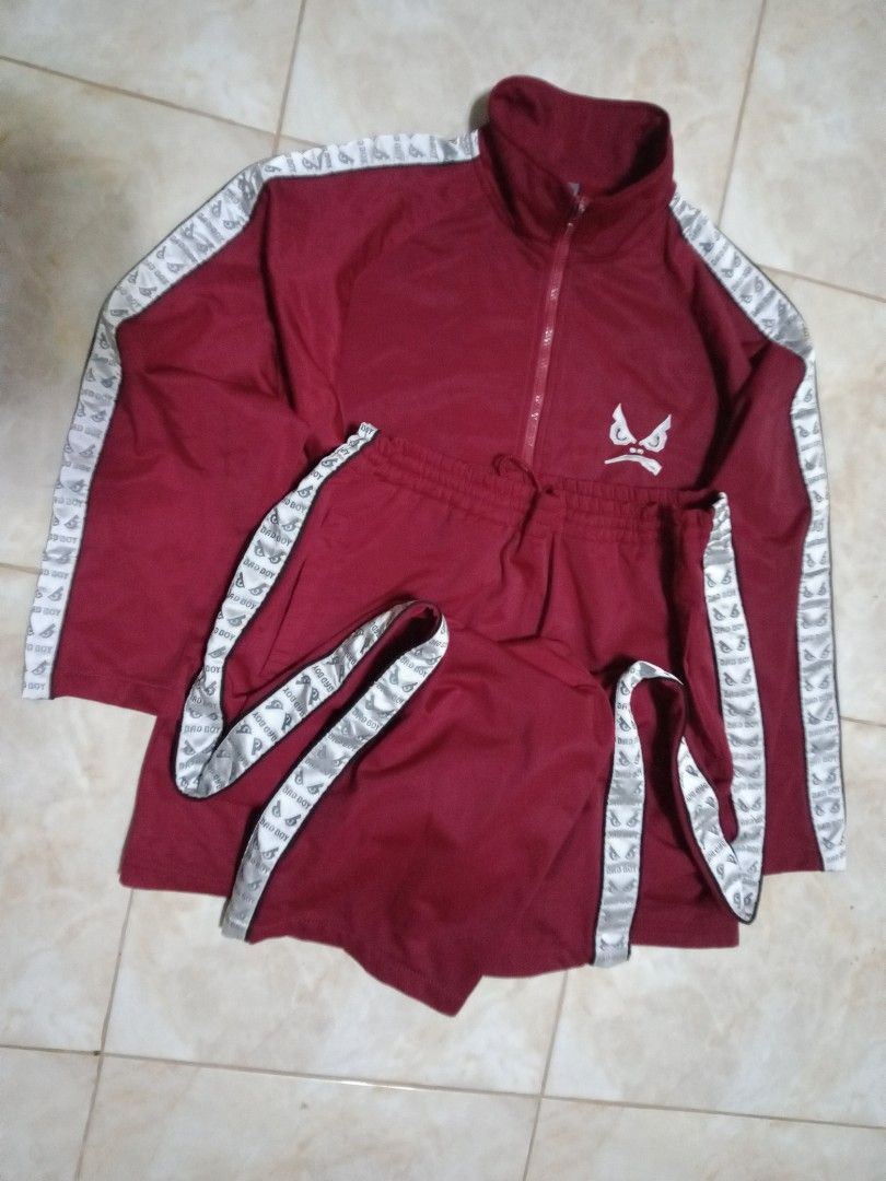BADBOY Track Jacket and Pants Set (Category: Sets & Coordinates) located in Manila. Submitted by ramosjacqu35241 (Listing ID 1421380954, Image 3). Description: For sale ‼️ BADBOY Over All 🔥 Track jacket/pants ✨ Side tapes 💎 Both size L on tag best fit XL Jacket - 28*22.5 Pants - WL 30-38/length 38.5 Tight 13/leg op 9.5 Brand new condition 💯 Location: Baguio city 🌲🌲🌲 Pm/Dm 📩📩📩.