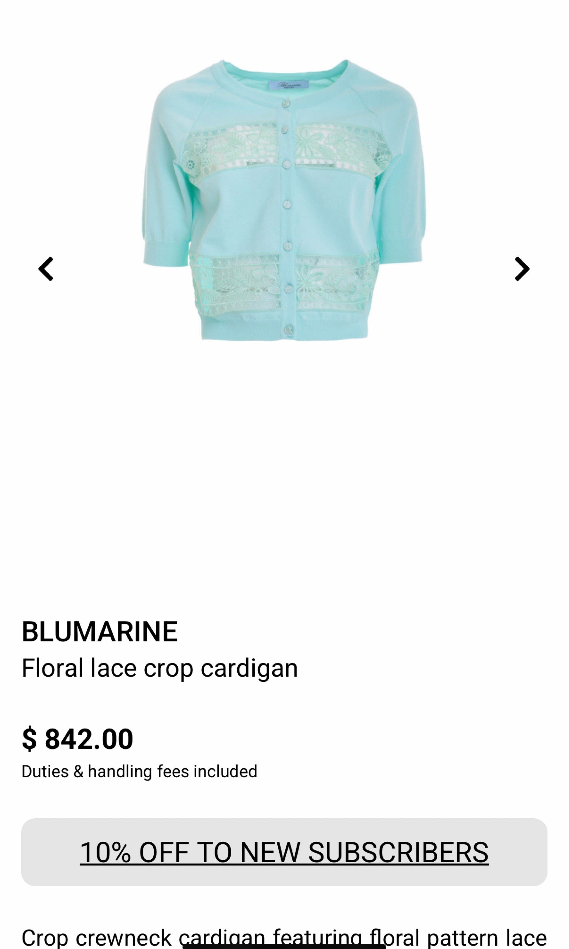Blumarine Lace Cardigan (Category: Longsleeves) located in Manila. Submitted by tranene_ (Listing ID 1421421272, Image 2). Description: .