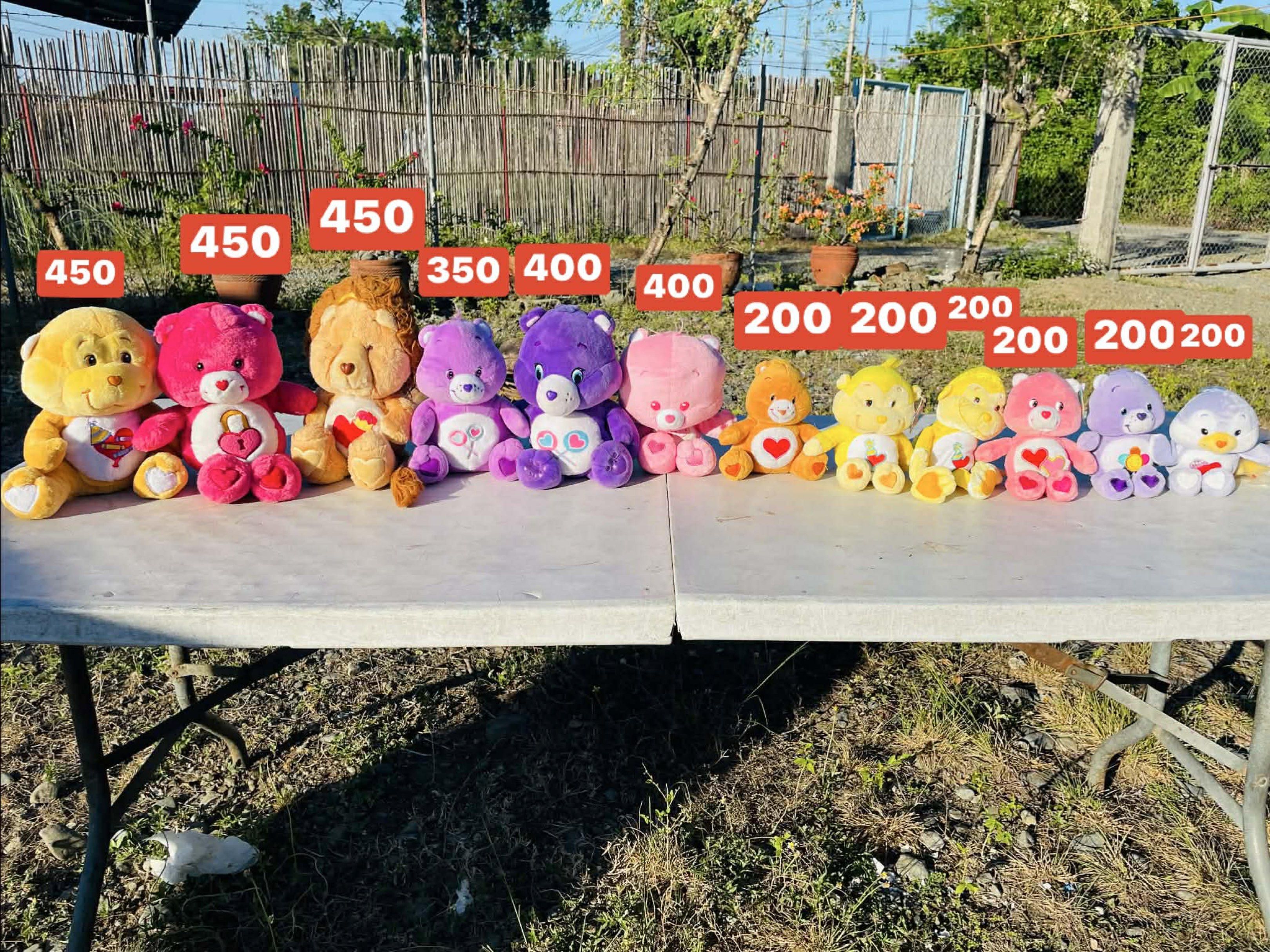 Care Bears Plush Toys (Category: Plushies & Soft Toys) located in Bugallon. Submitted by aennleeza (Listing ID 1421300856, Image 1). Description: nasa photo ang prices. di ko ma-upload lahat kasi 10 photos lang kada upload. chec nlang sa next listing.