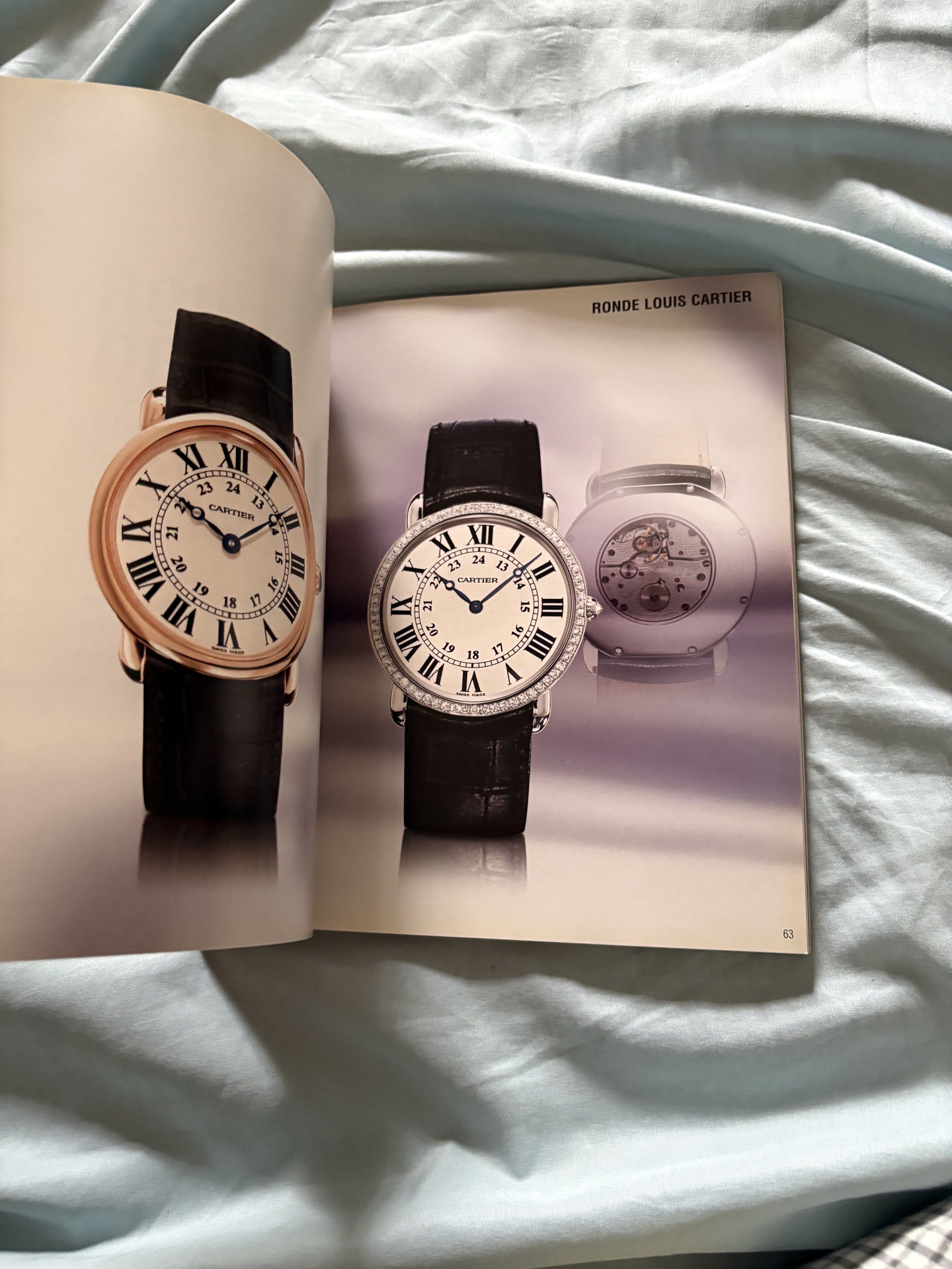 Cartier Watch Catalog (Category: Luxury Watches) located in Quezon City. Submitted by brandedthingsforless (Listing ID 1421318957, Image 3). Description: - Cartier watch catalog - Features Ronde Louis Cartier and Pasha de Cartier 32 MM models - Showcases various watch designs and styles - Ideal for watch enthusiasts and collectors.