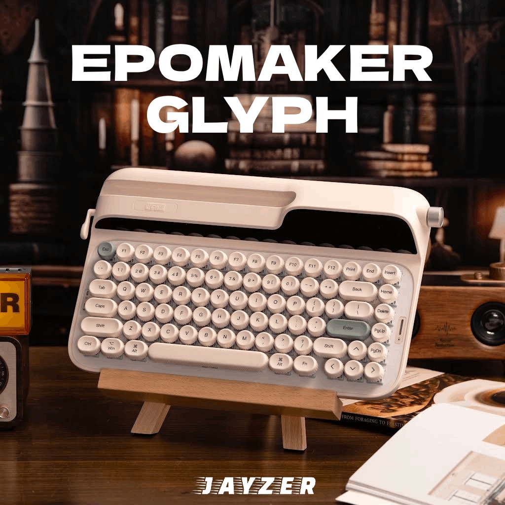 EPOMAKER Glyph Retro Typewriter-Style Mechanical Keyboard 8000maH With ...