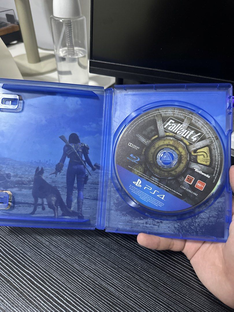 Fallout 4 - PS4 Game (Category: PlayStation) located in Quezon City. Submitted by tatuz04 (Listing ID 1421344442, Image 2). Description: - Fallout 4 for PlayStation 4 - Includes game disc and case - Case features "MA 15+ Strong Violence" rating - Published by Bethesda - Features Dolby Digital audio - Rated 18.