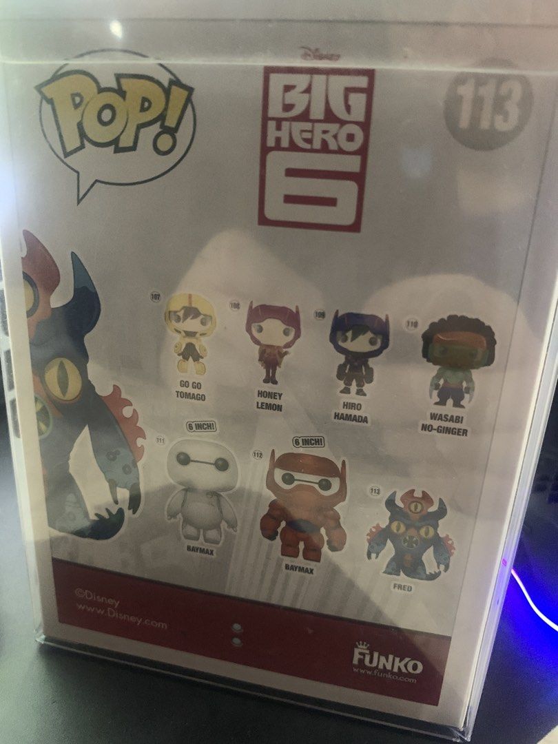 Funko Pop! Big Hero 6 Fred #113 (Category: Figurines & Statues) located in Manila. Submitted by robertzombie (Listing ID 1421375134, Image 3). Description: - Funko Pop! vinyl figure of Fred from Big Hero 6 - Series number: 113 - Comes in its original box - Box features Funko Pop! and Big Hero 6 logos - Back of box displays other characters - Recommended for ages 15+ contact 09153896941 b2.