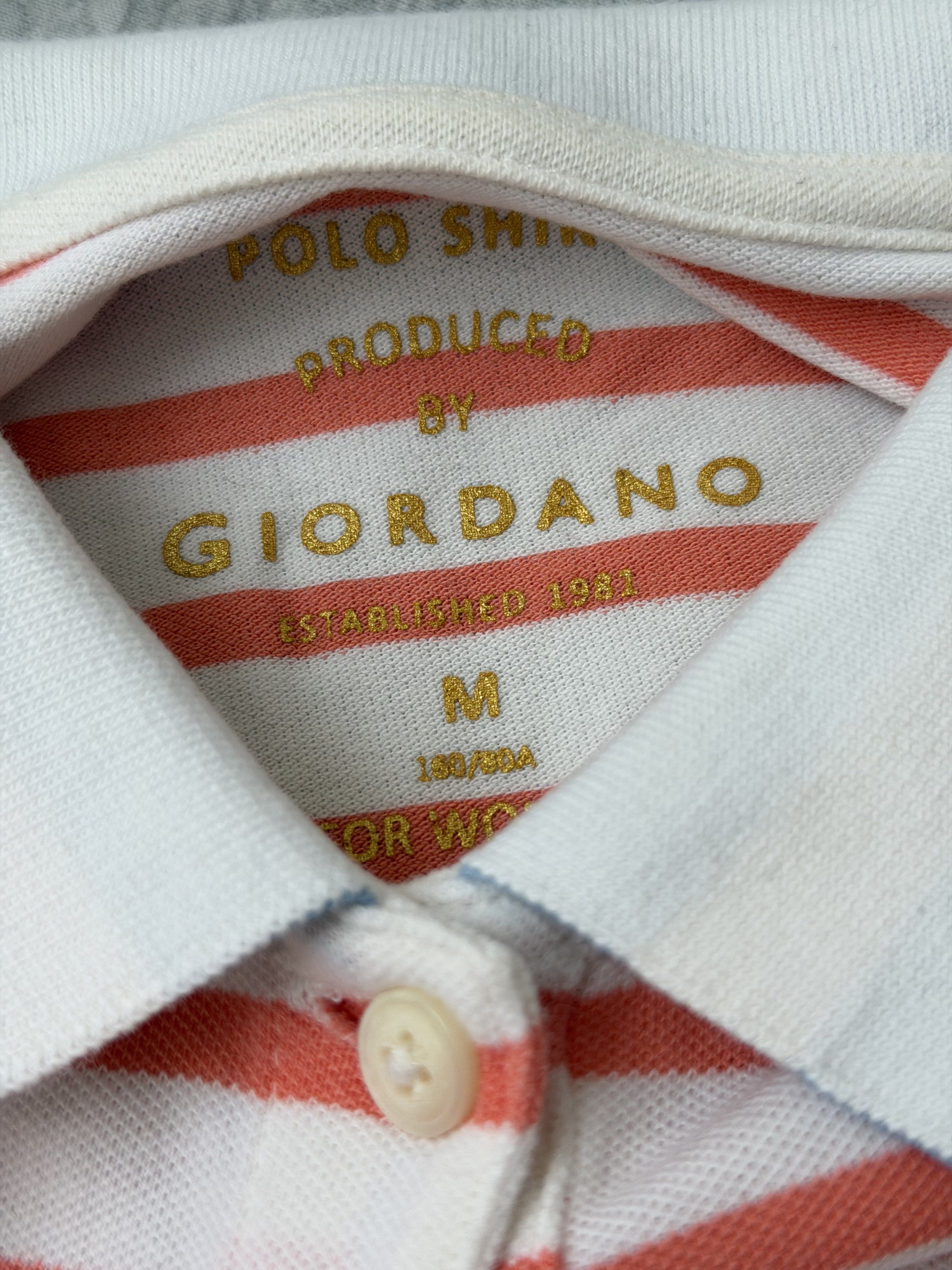 Giordano Striped Polo Shirt (Category: Shirts) located in Manila. Submitted by qfayeeeee (Listing ID 1421336919, Image 2). Description: Size: Bust - 32" laid flat Length - 26" .